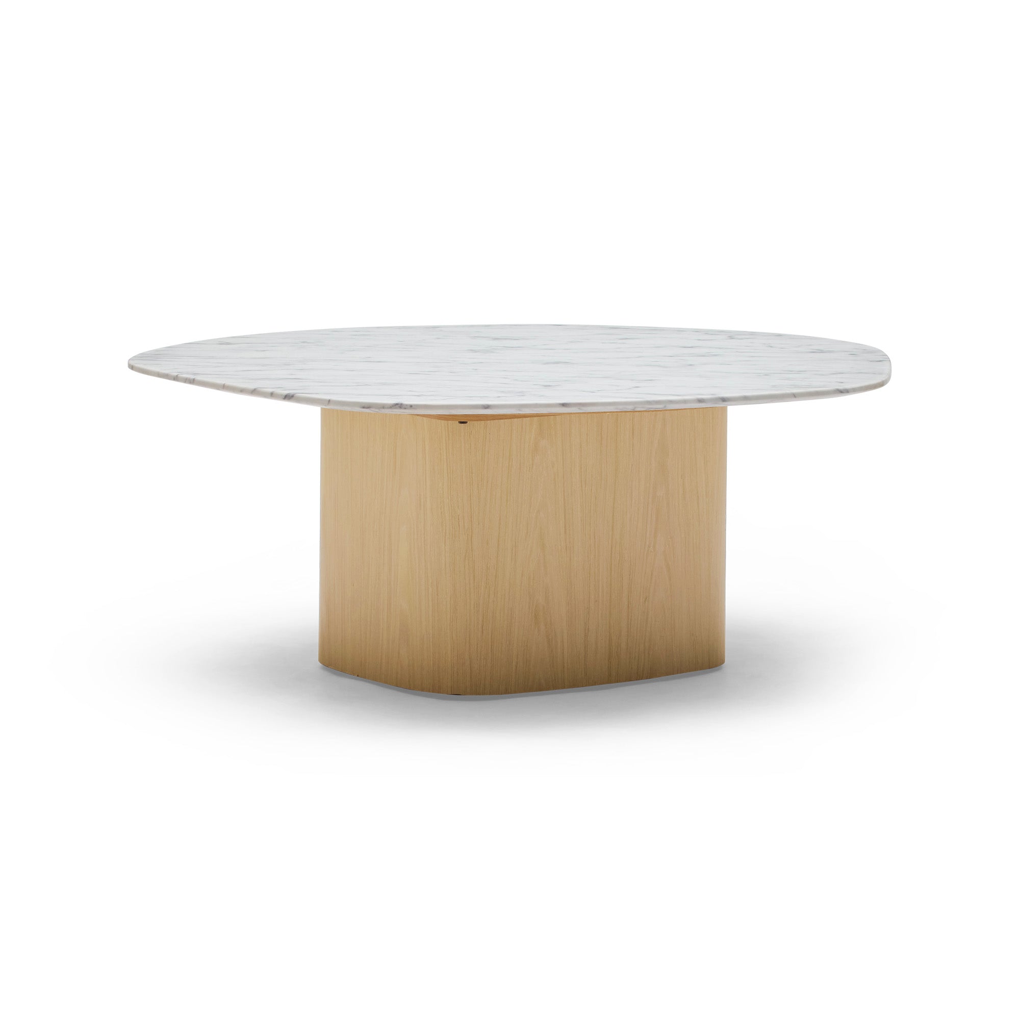 Lola Coffee Table Blonde Carrara Marble Small