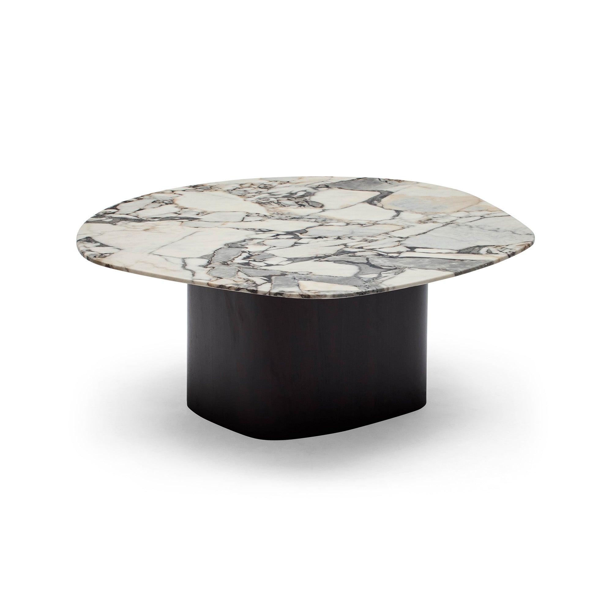 Lola Coffee Table Walnut Tempest Marble Small