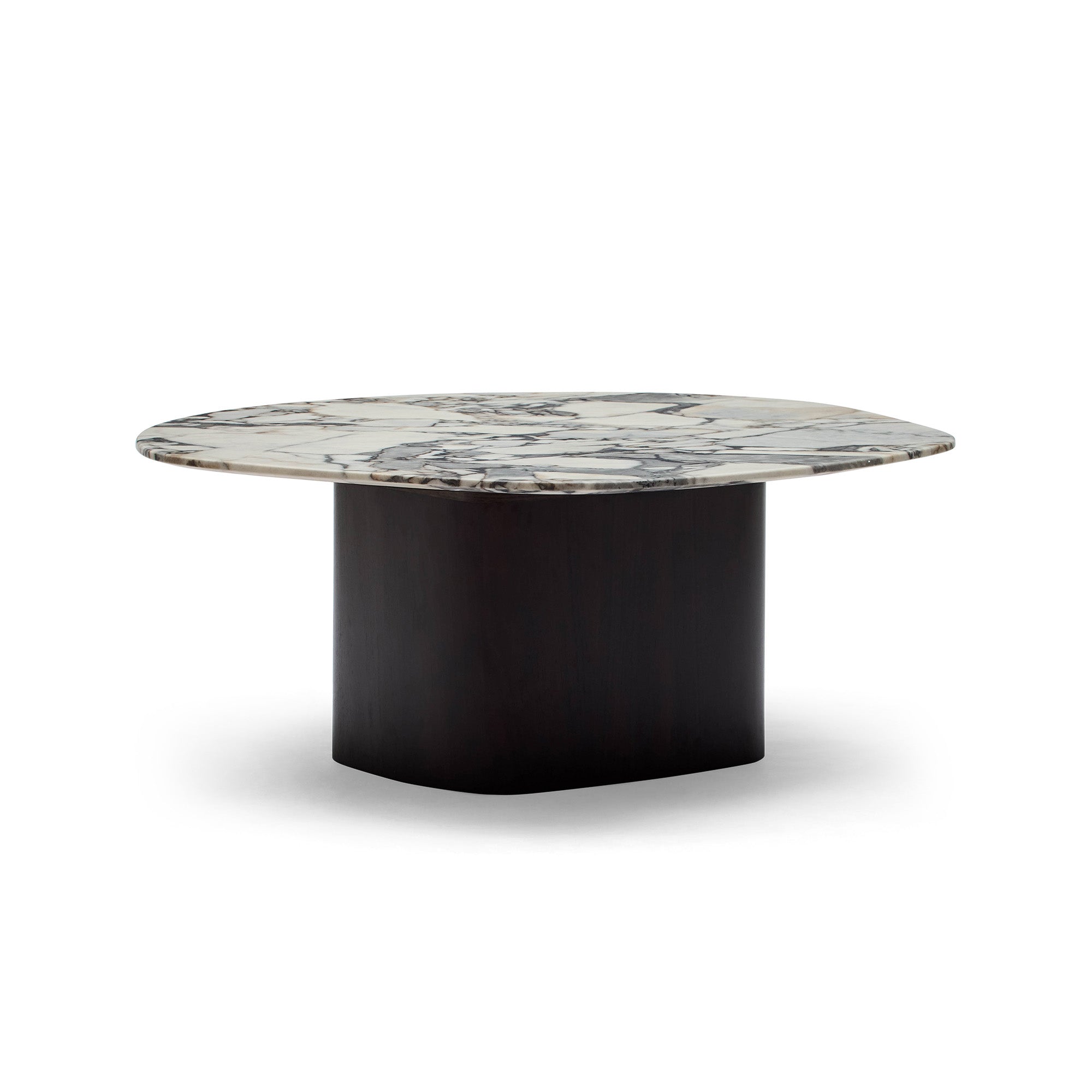 Lola Coffee Table Walnut Tempest Marble Small