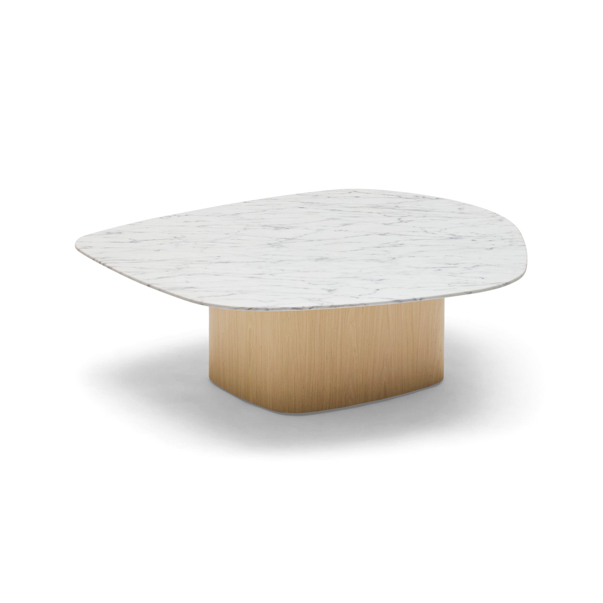 Lola Coffee Table Blonde Carrara Marble Large
