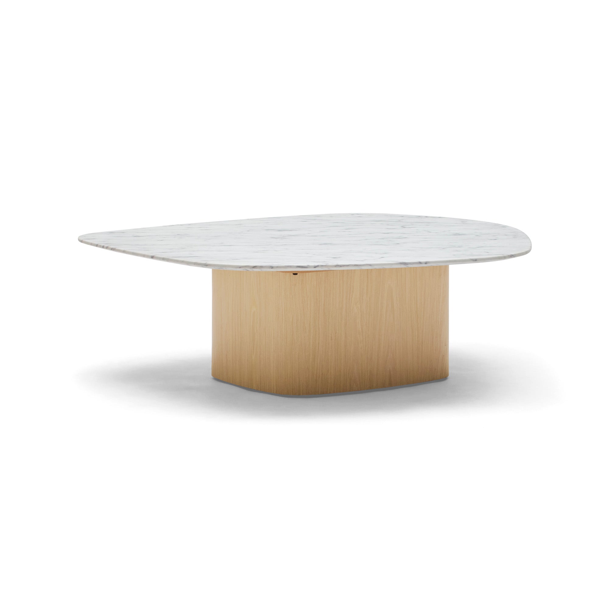 Lola Coffee Table Blonde Carrara Marble Large