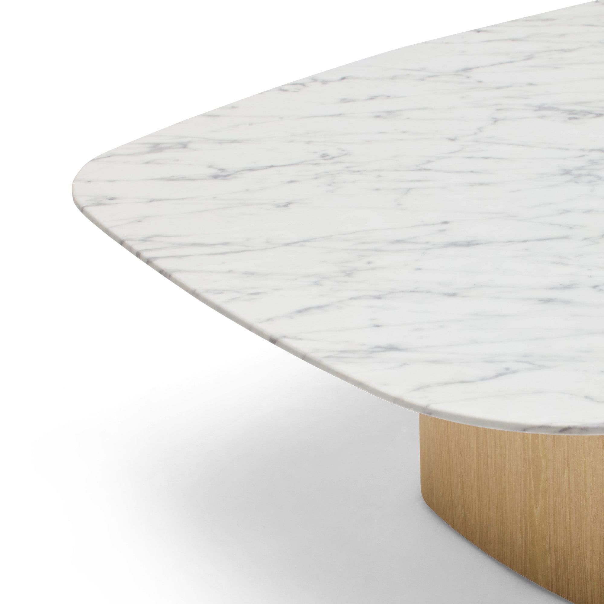 Lola Coffee Table Blonde Carrara Marble Large