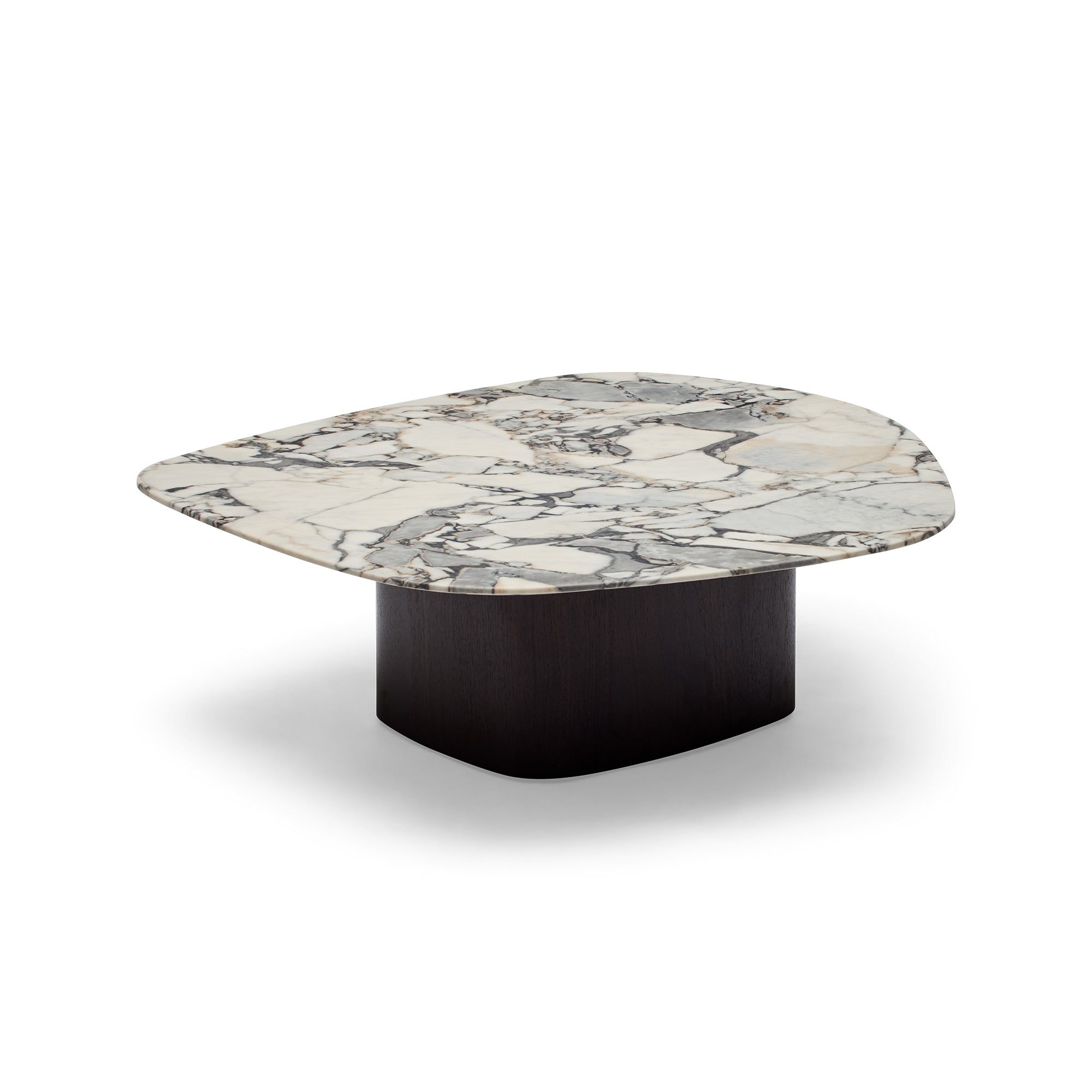 Lola Coffee Table Walnut Tempest Marble Large