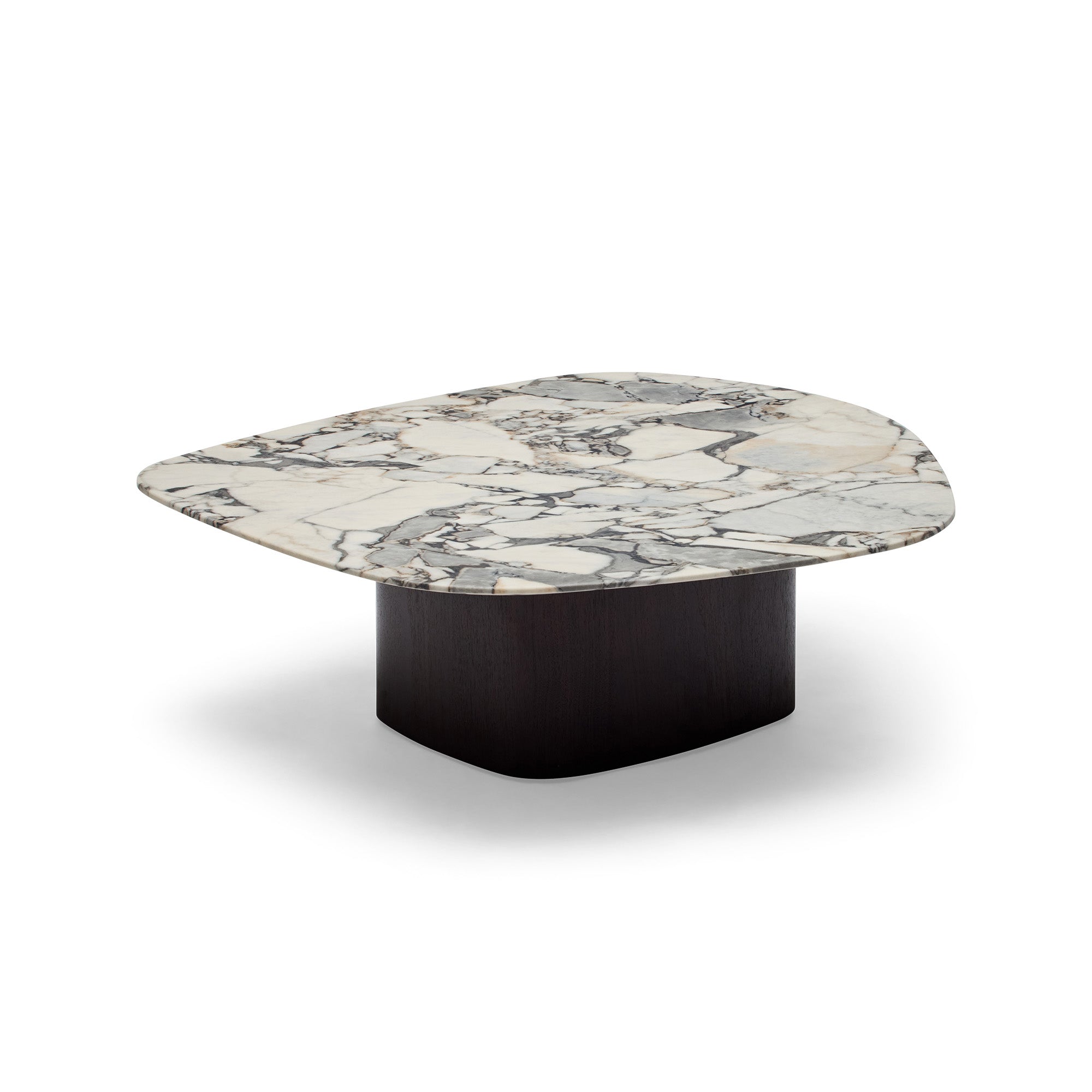 Lola Coffee Table Walnut Tempest Marble Large