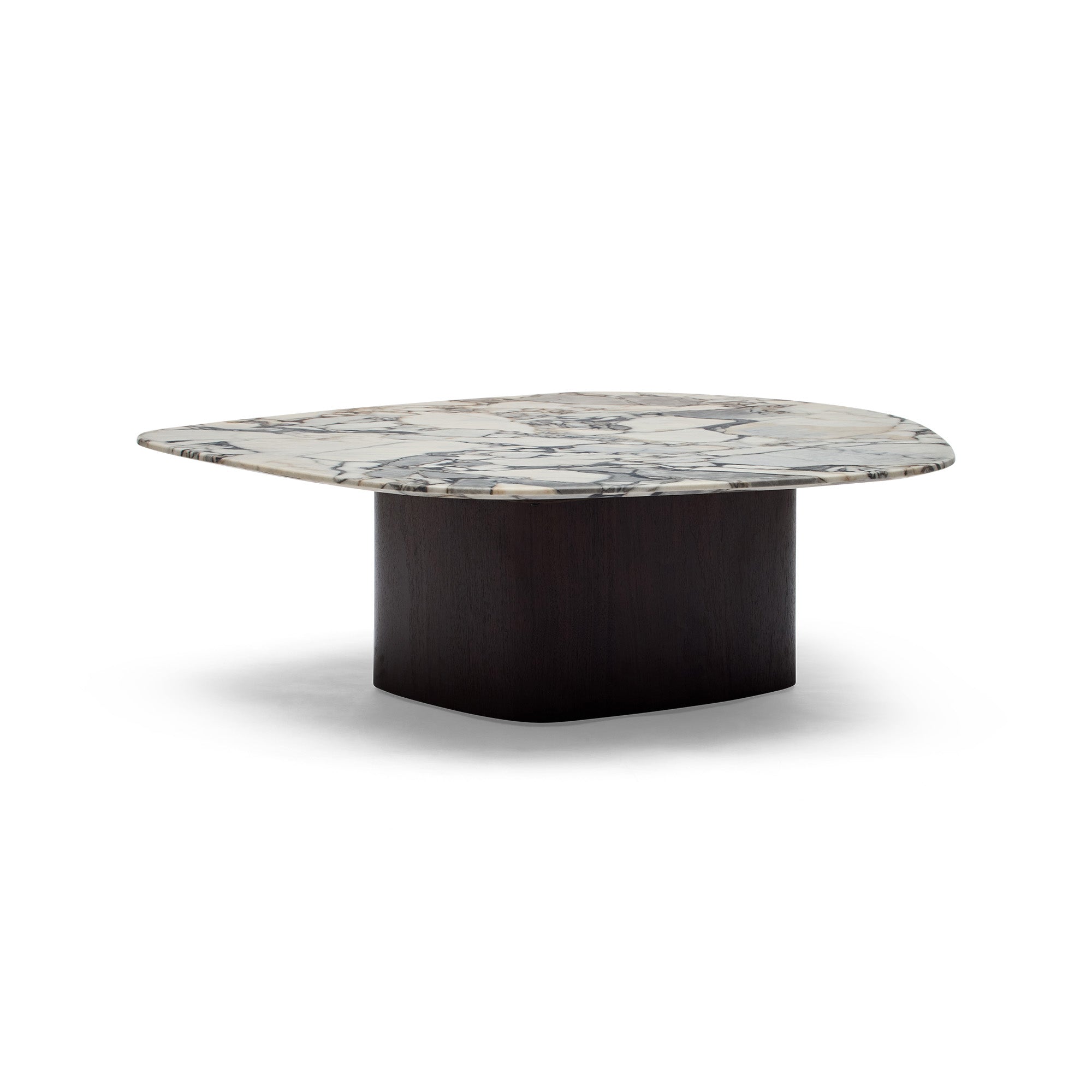 Lola Coffee Table Walnut Tempest Marble Large