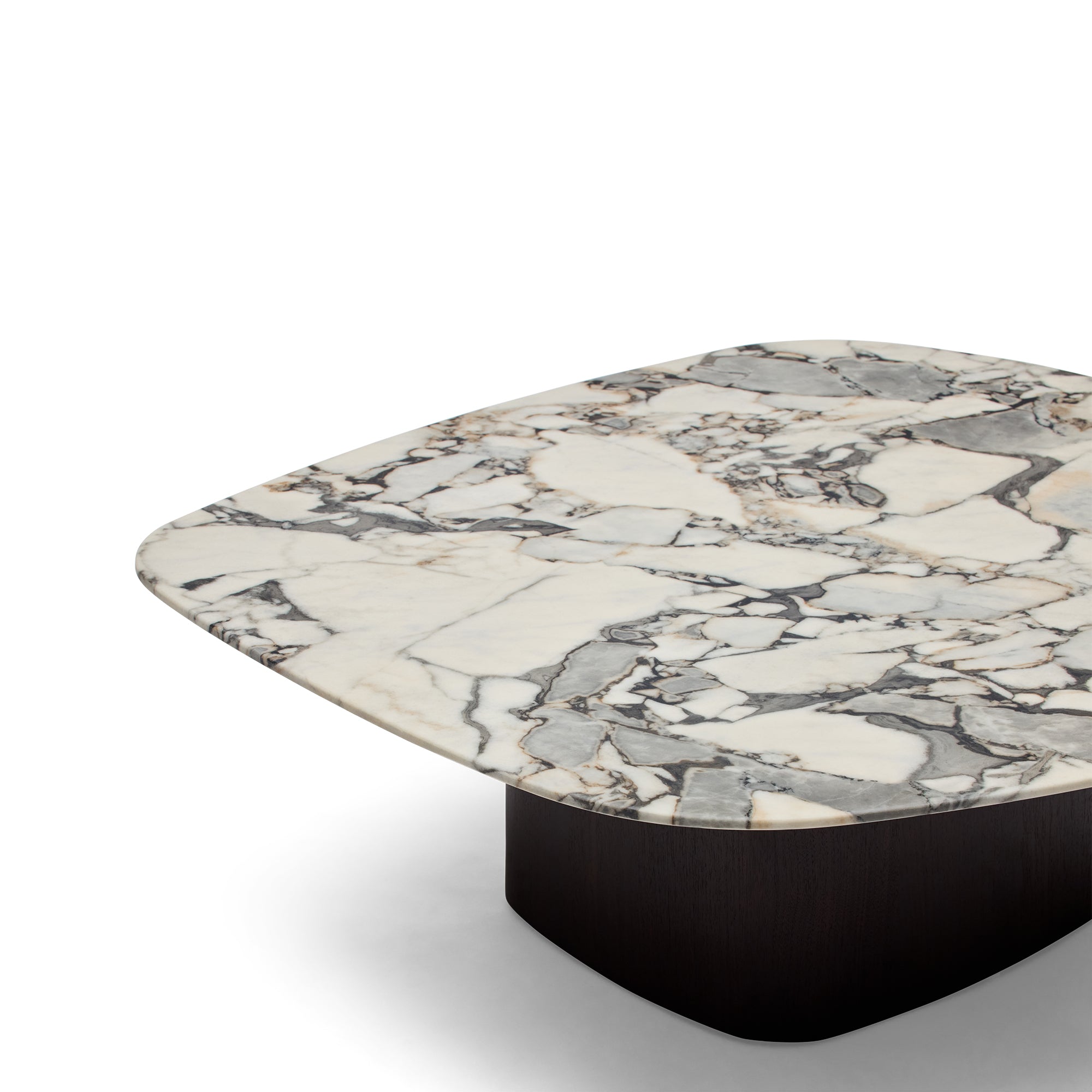 Lola Coffee Table Walnut Tempest Marble Large