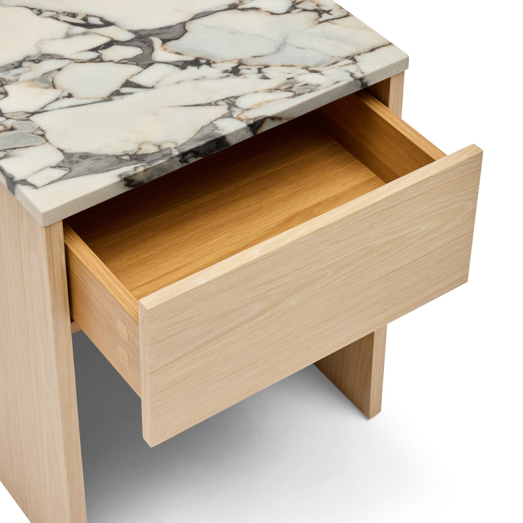 Lola Bedside Blonde Tempest Marble