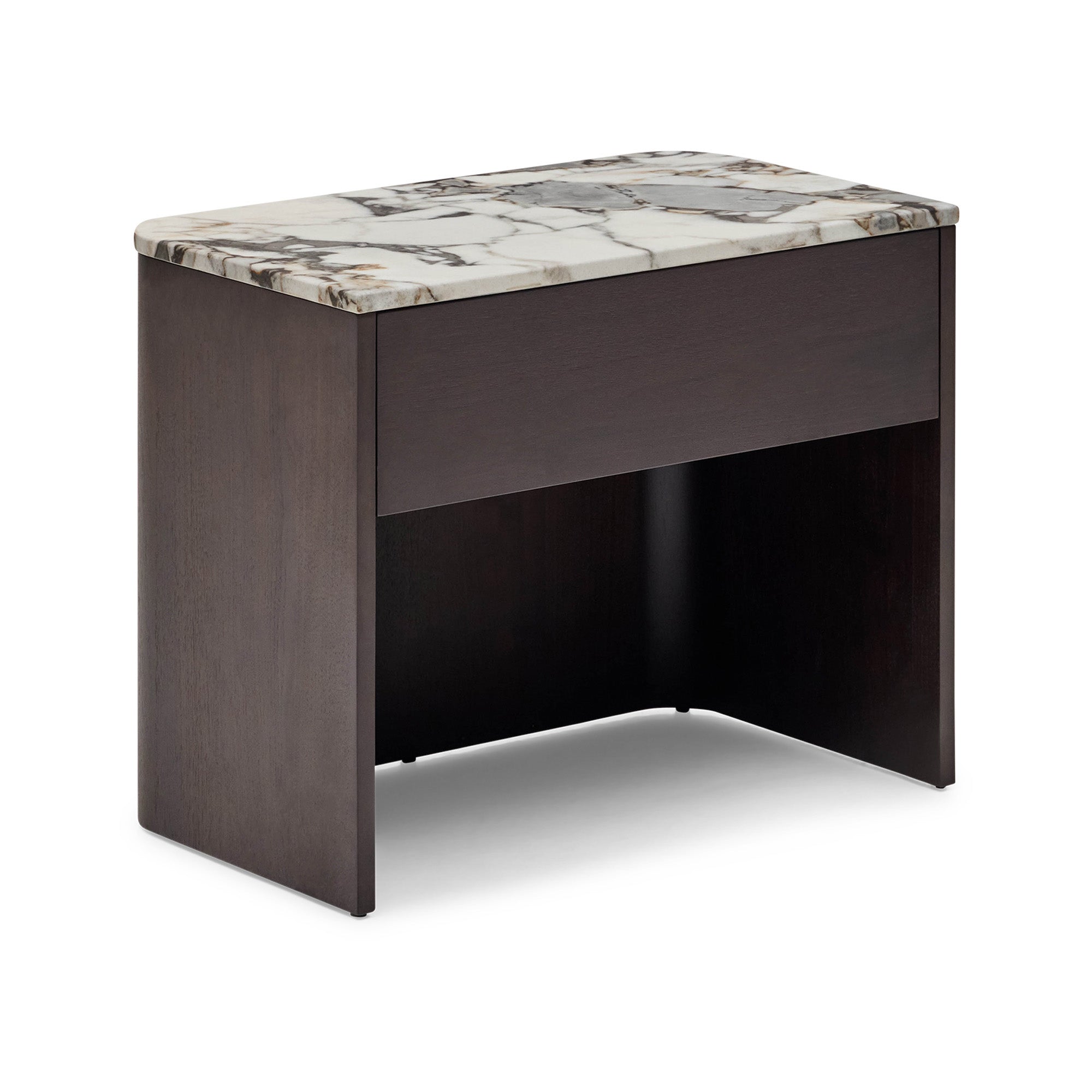Lola Bedside Walnut Tempest Marble Grande