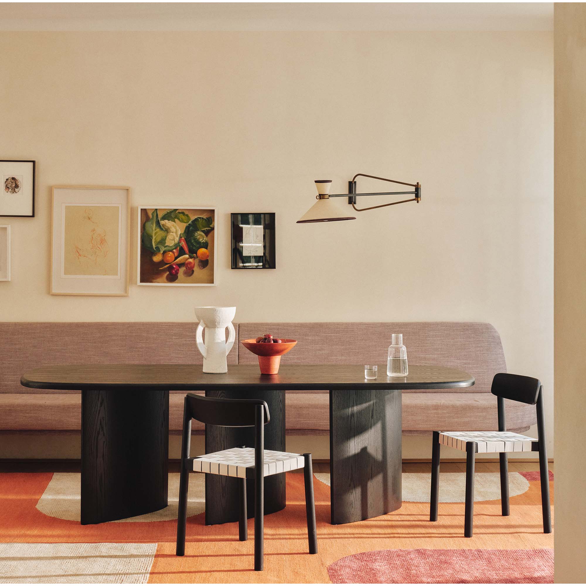 Halo Dining Table Black Ash