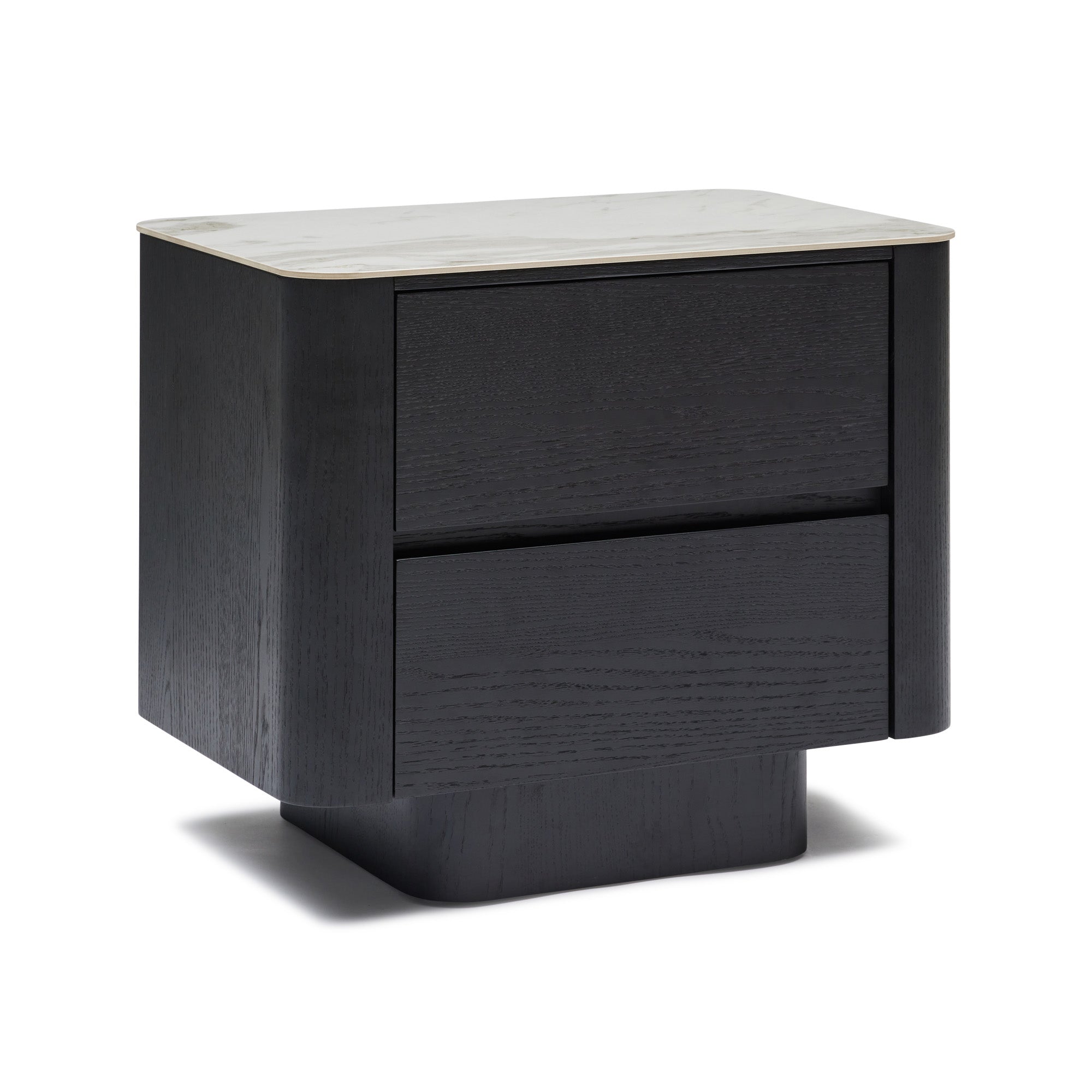 Clio Bedside Black White Marble Ceramic