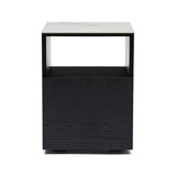 Tia Bedside Black White Marble Ceramic