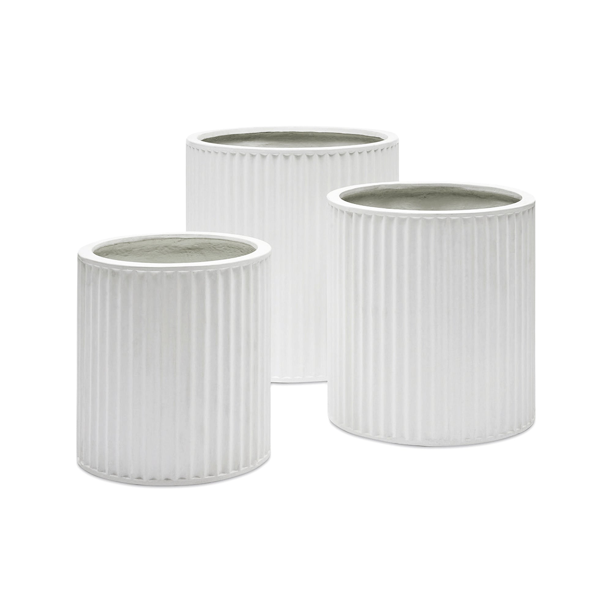 Cayman Planter Set Trio White