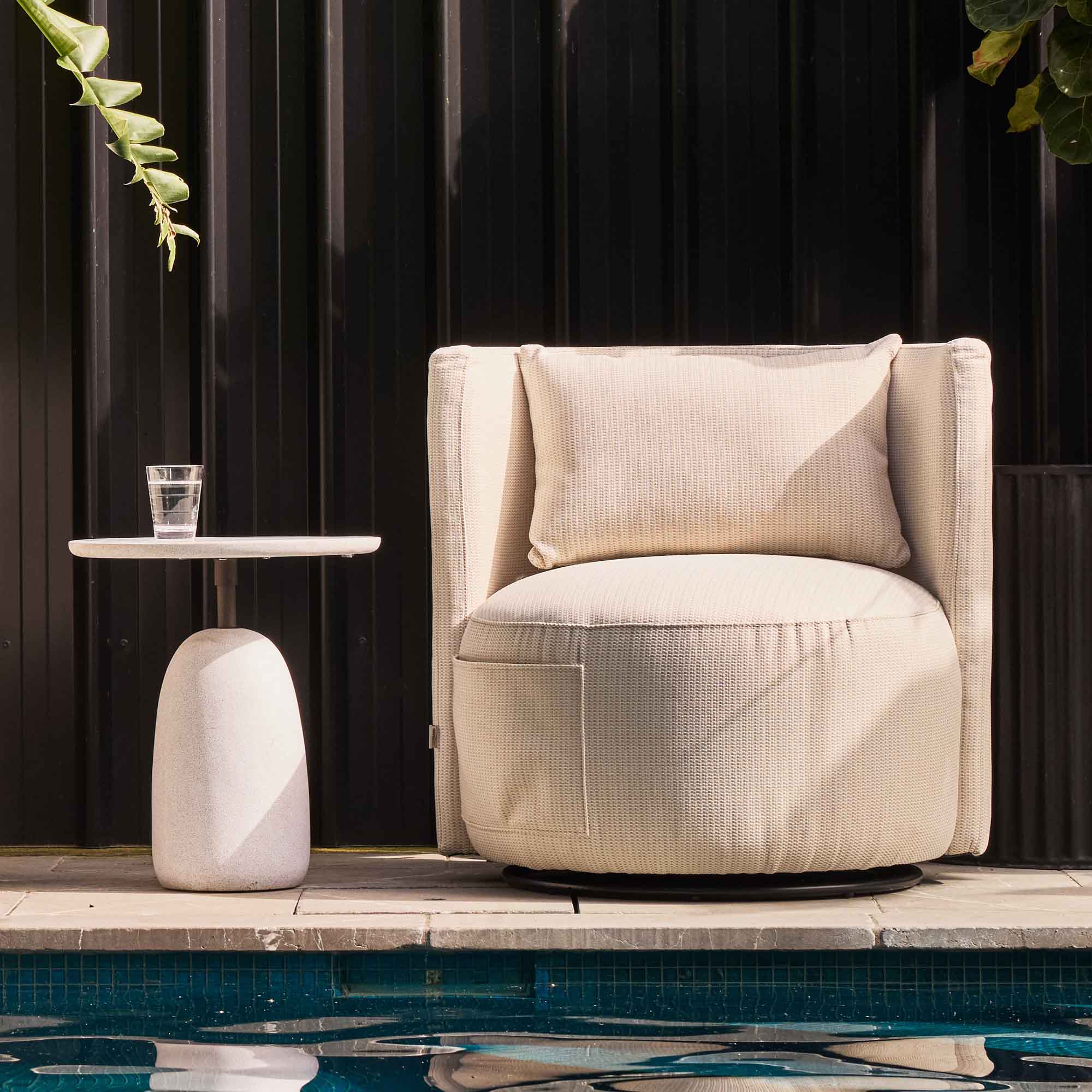 Kellan Outdoor Side Table White