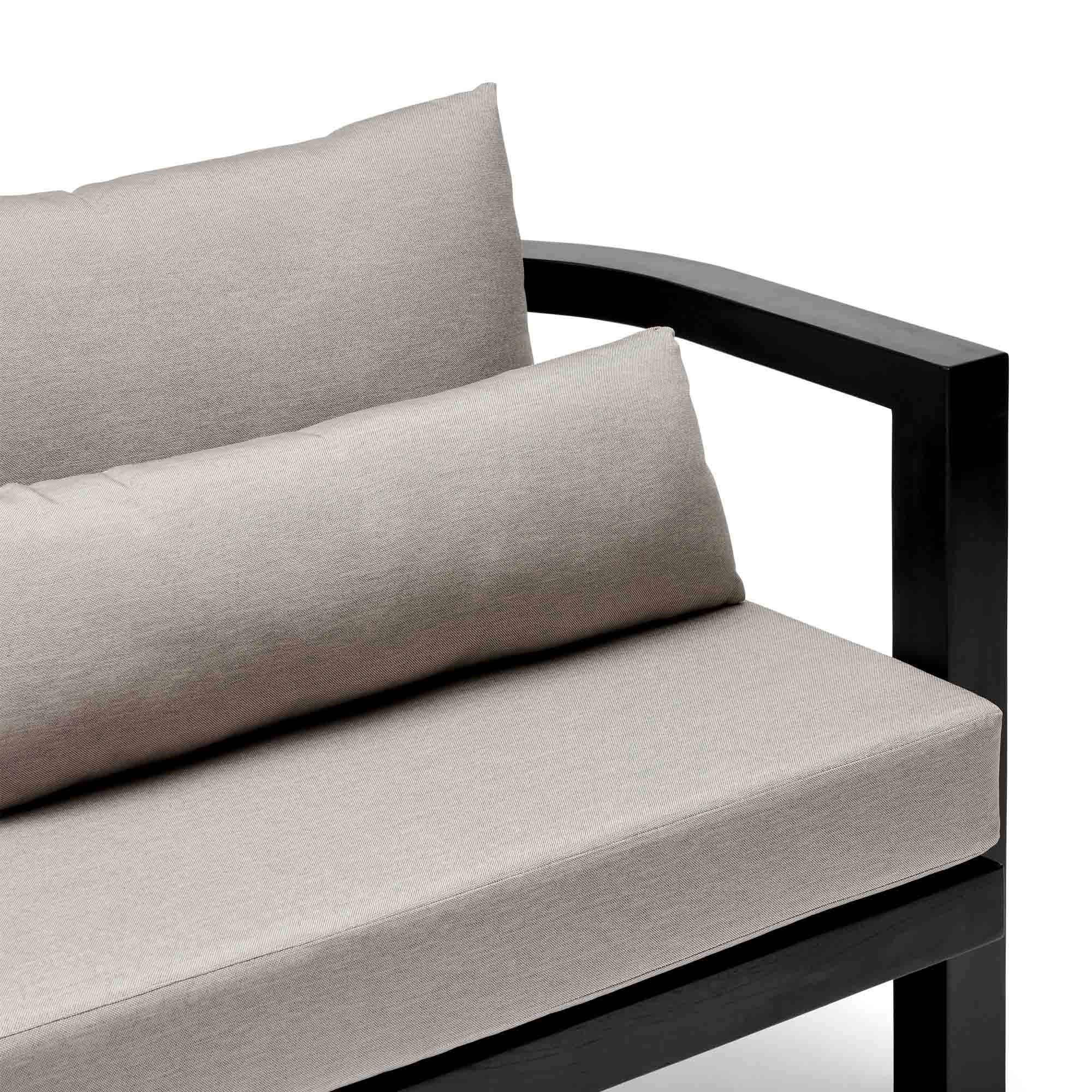 Java Outdoor Sofa Black & Taupe