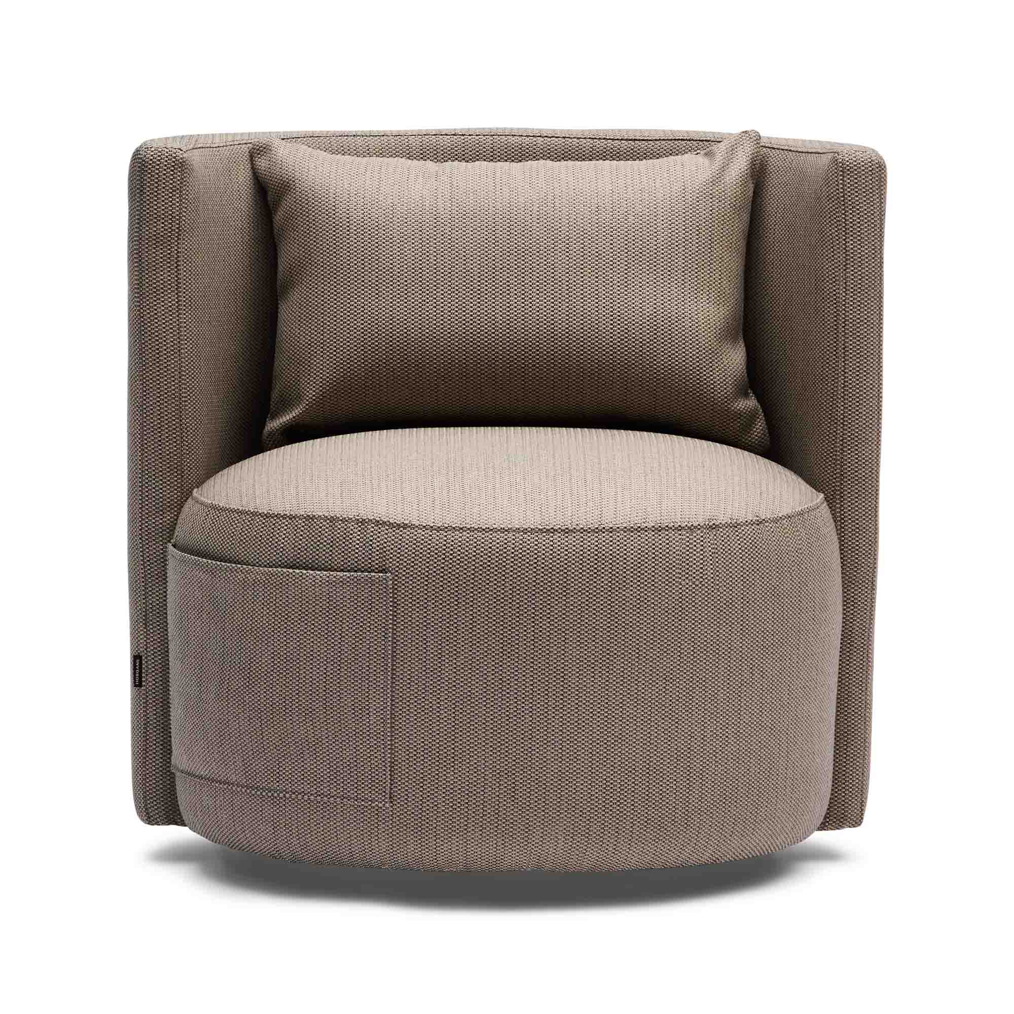 Palma Swivel Outdoor Chair Taupe