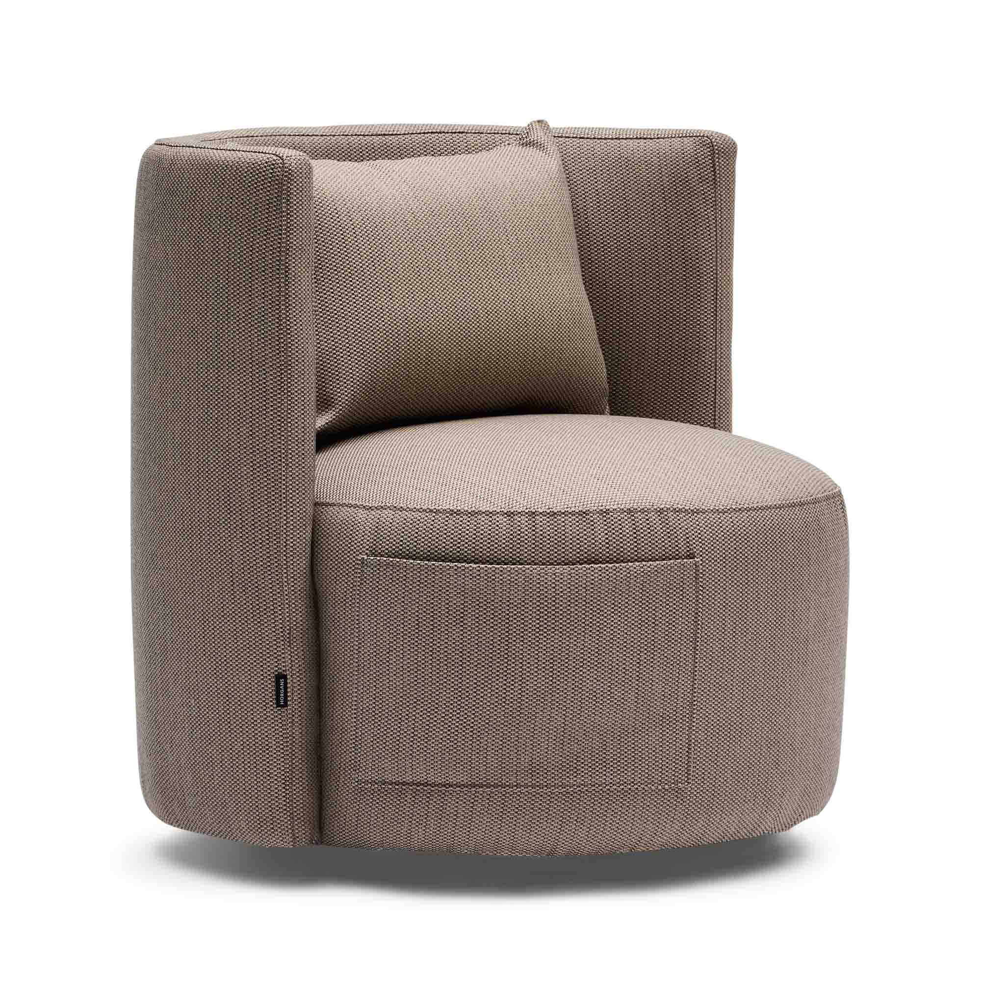 Palma Swivel Outdoor Chair Taupe