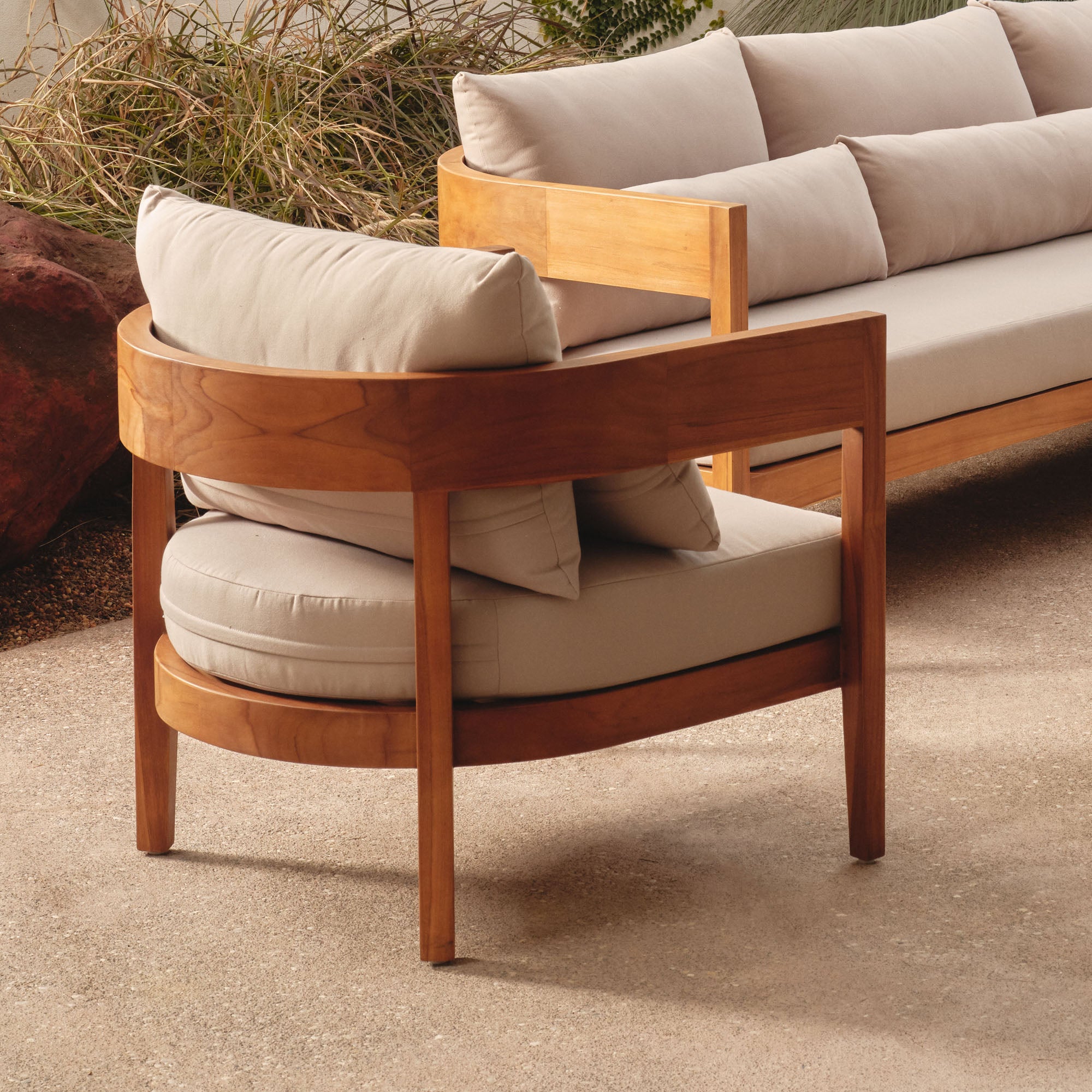 Avoca Outdoor Chair Natural & Stone