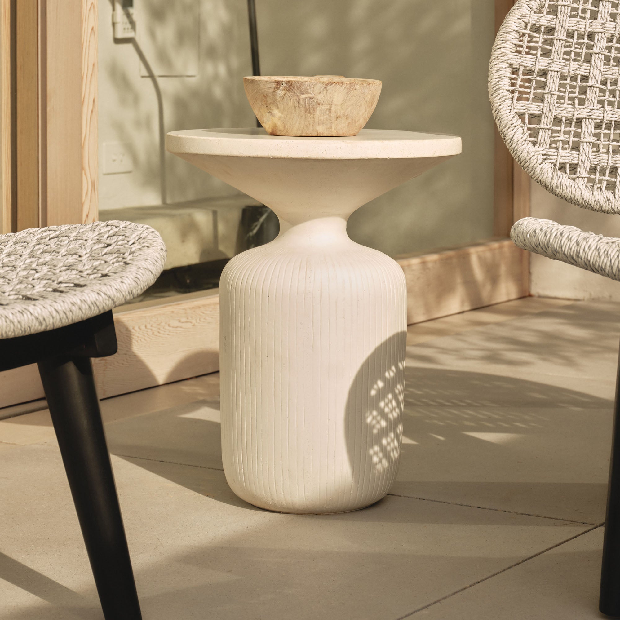 Zadra Outdoor Side Table White