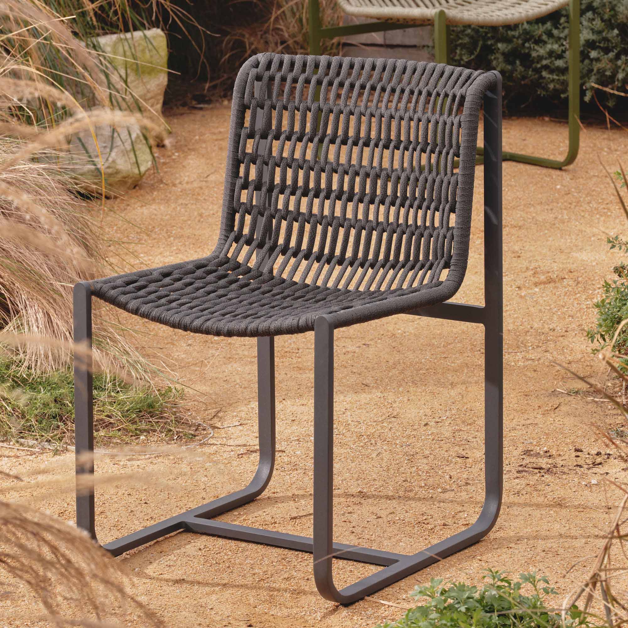 Paros Outdoor Dining Chair Charcoal