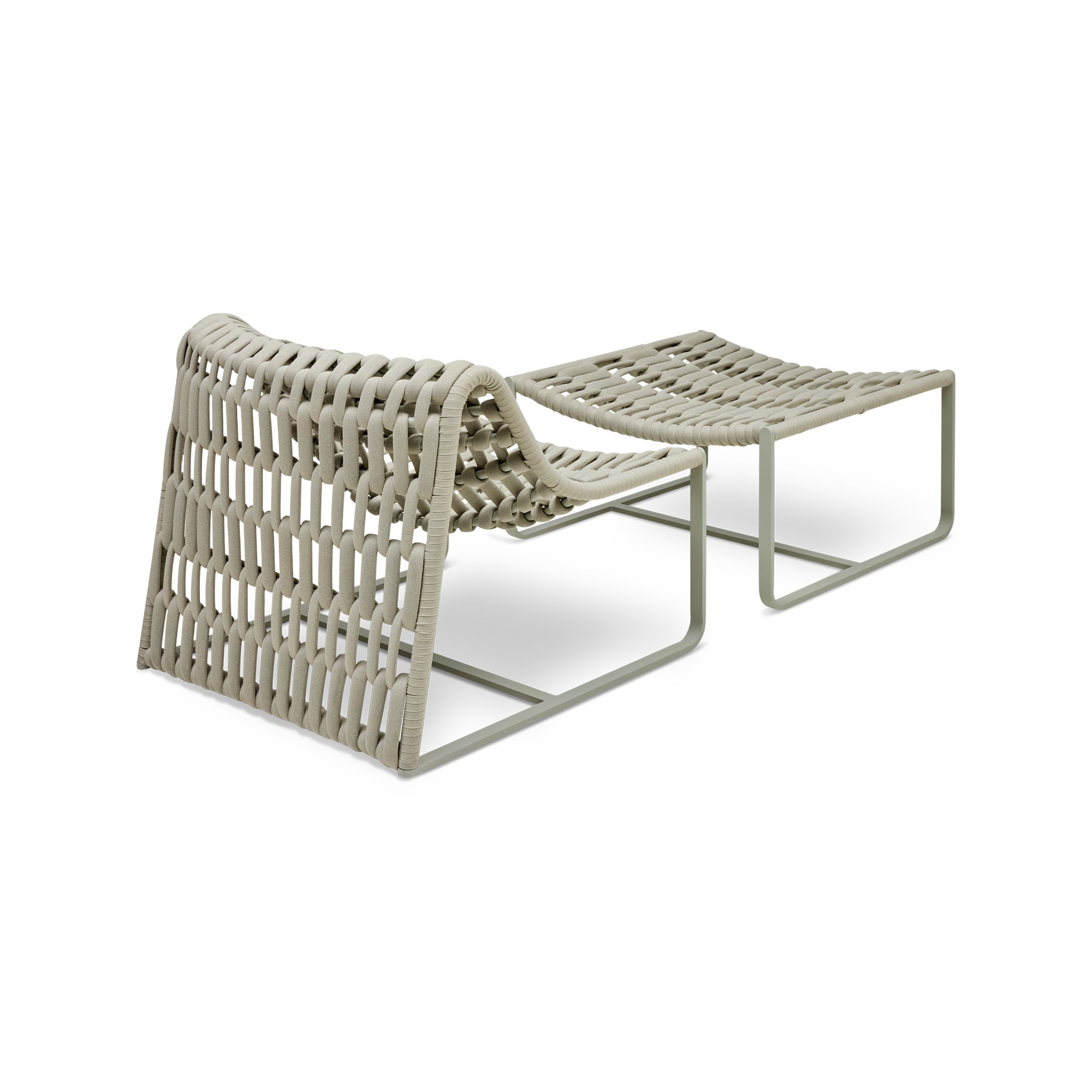 Paros Outdoor Chair & Ottoman Mist