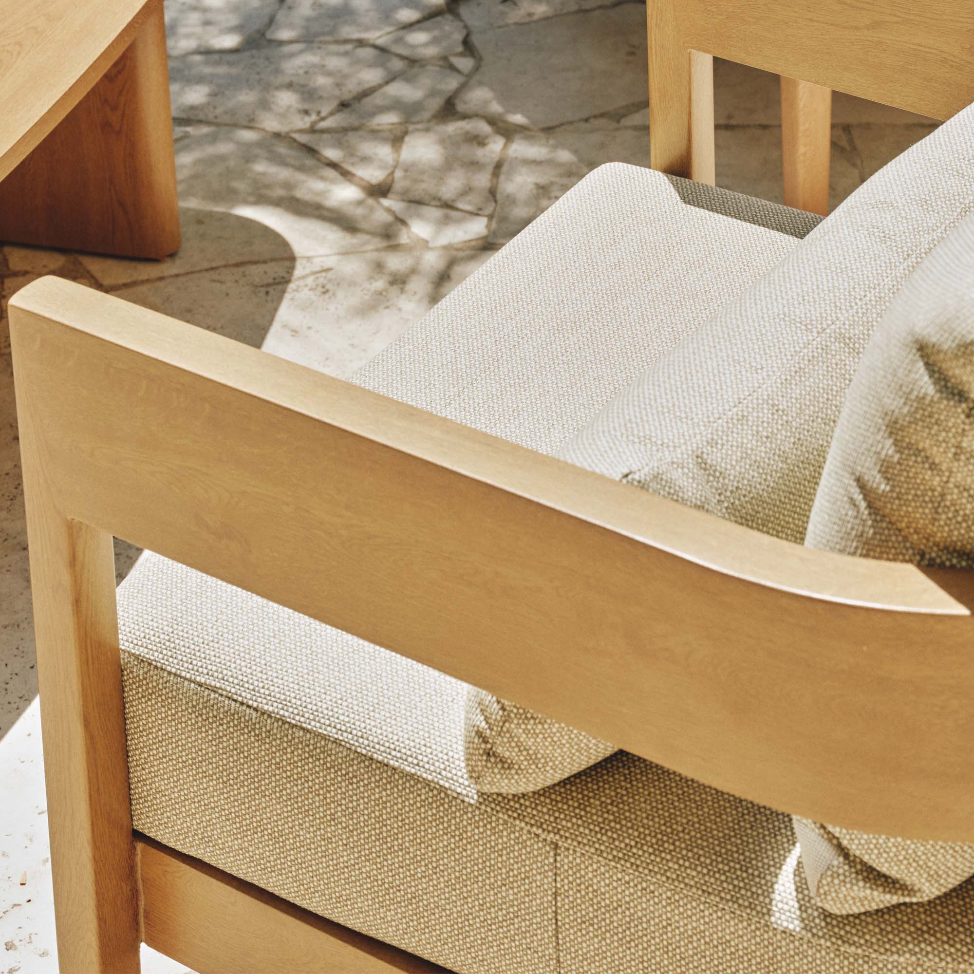 Sorrento Outdoor Chair Natural & Soft Burlap