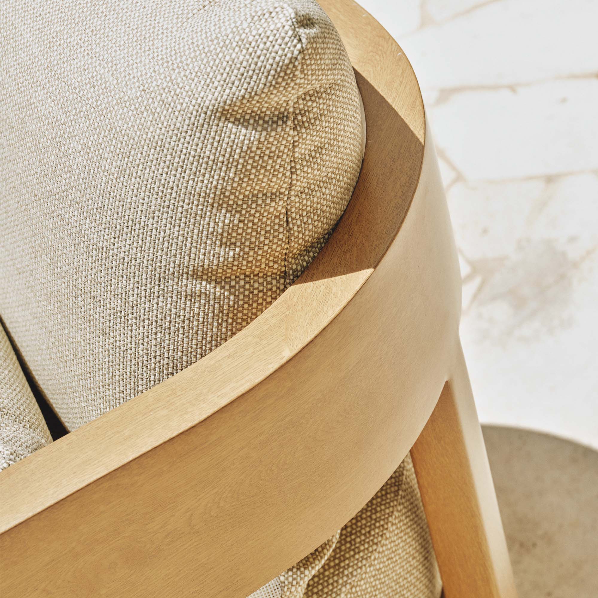 Sorrento Outdoor Chair Natural & Soft Burlap