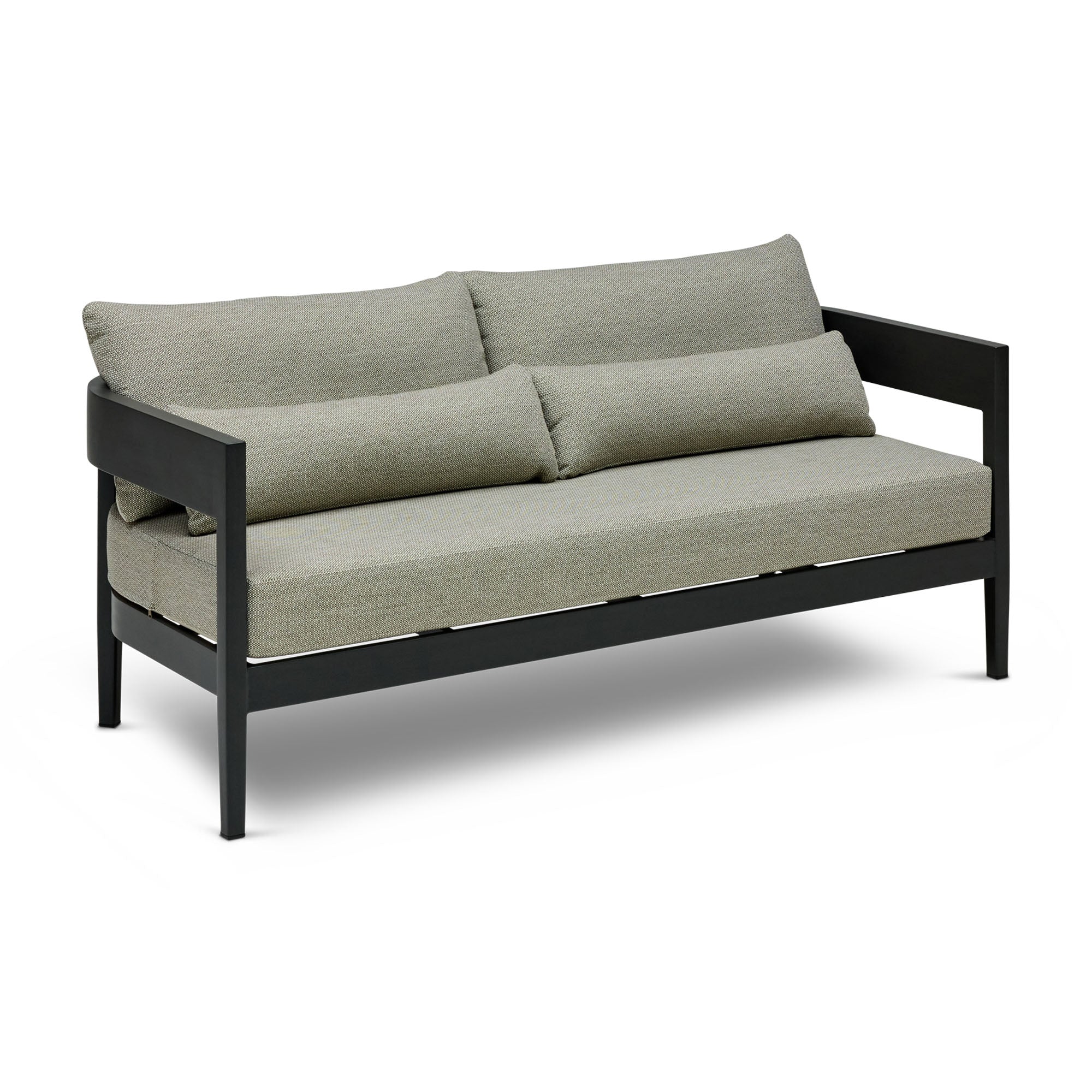 Sorrento Outdoor Sofa Black & Olive Grove
