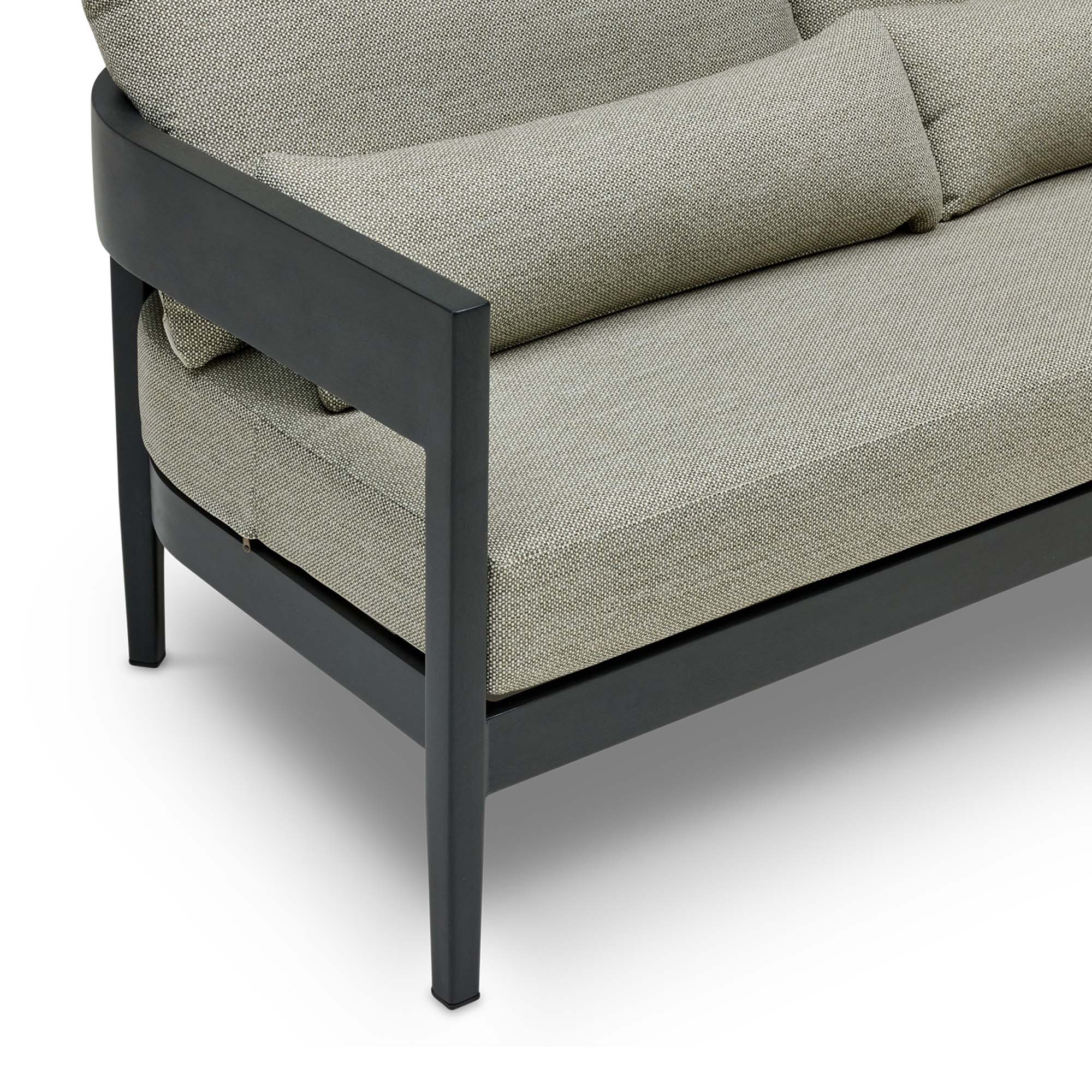 Sorrento Outdoor Sofa Black & Olive Grove