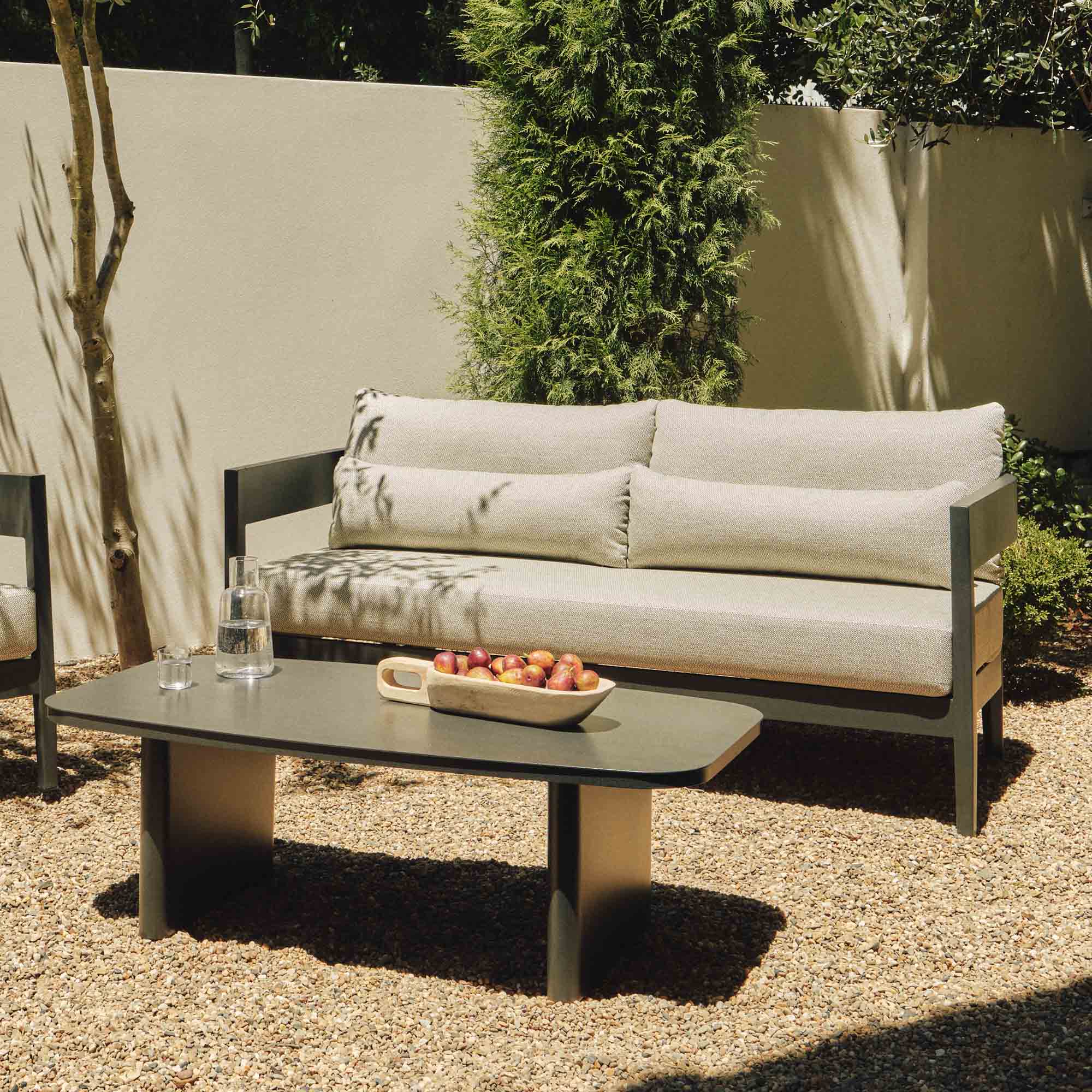 Sorrento Outdoor Sofa Black & Olive Grove