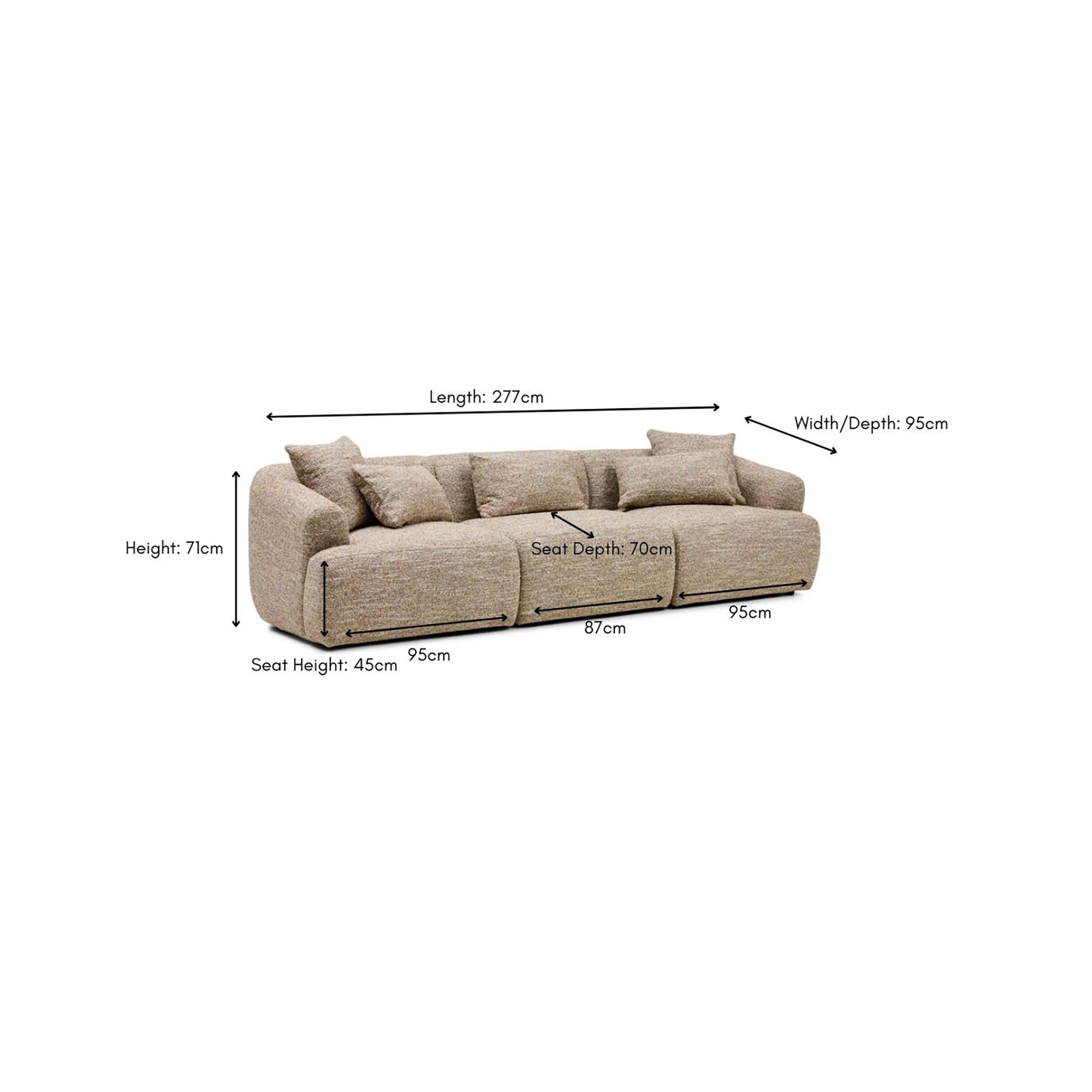 Harris Modular Sofa Desert 3 Seat
