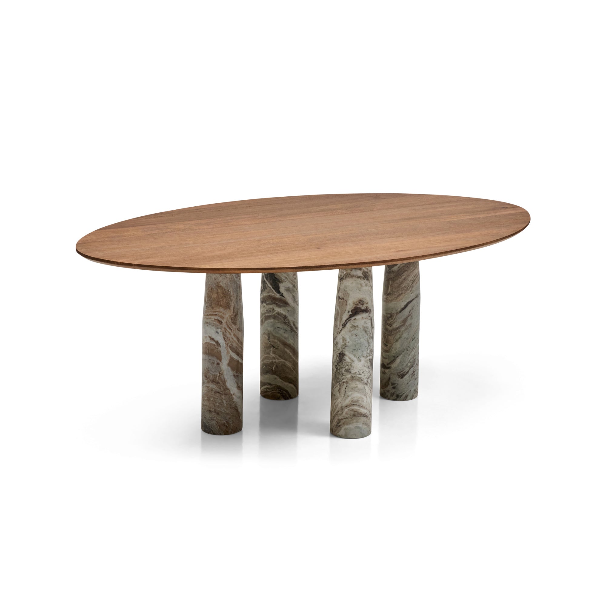Bolo Dining Table Brown Rainforest Marble Sample
