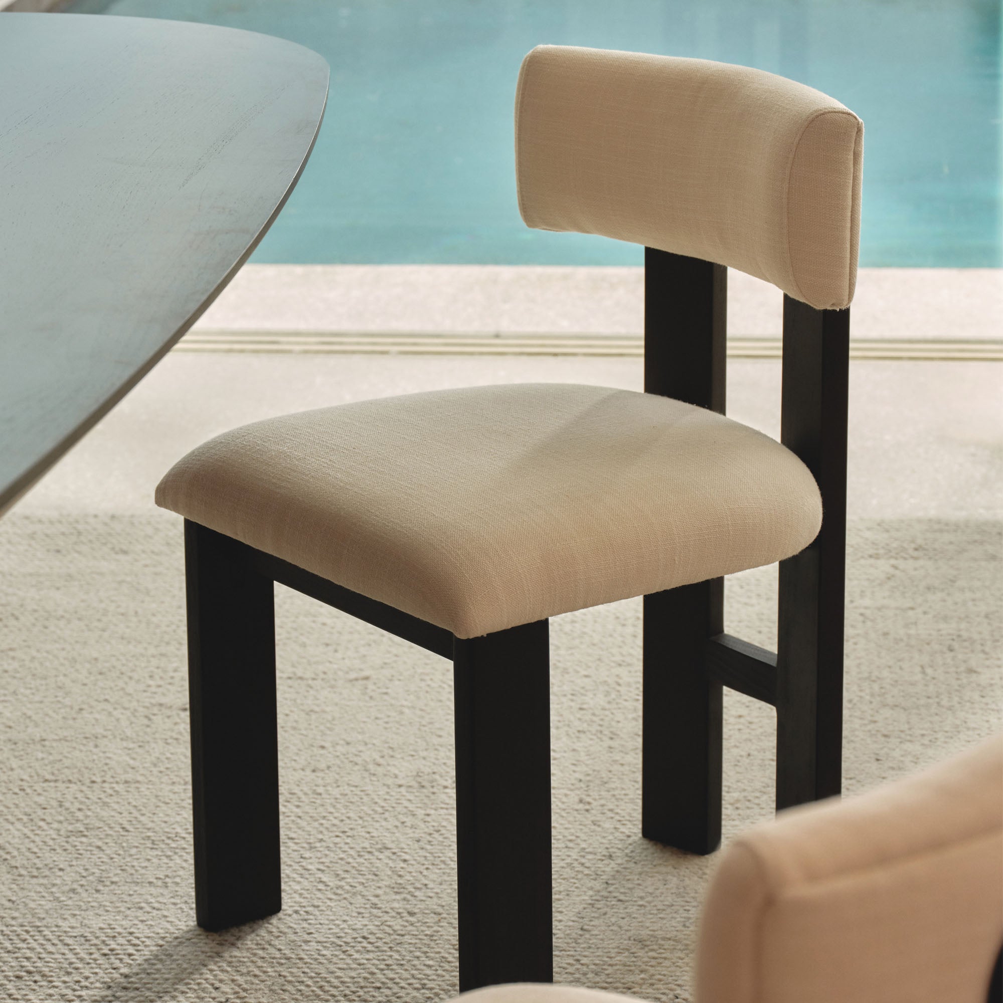 Tolv Dining Chair Soft Alabaster Walnut Sample