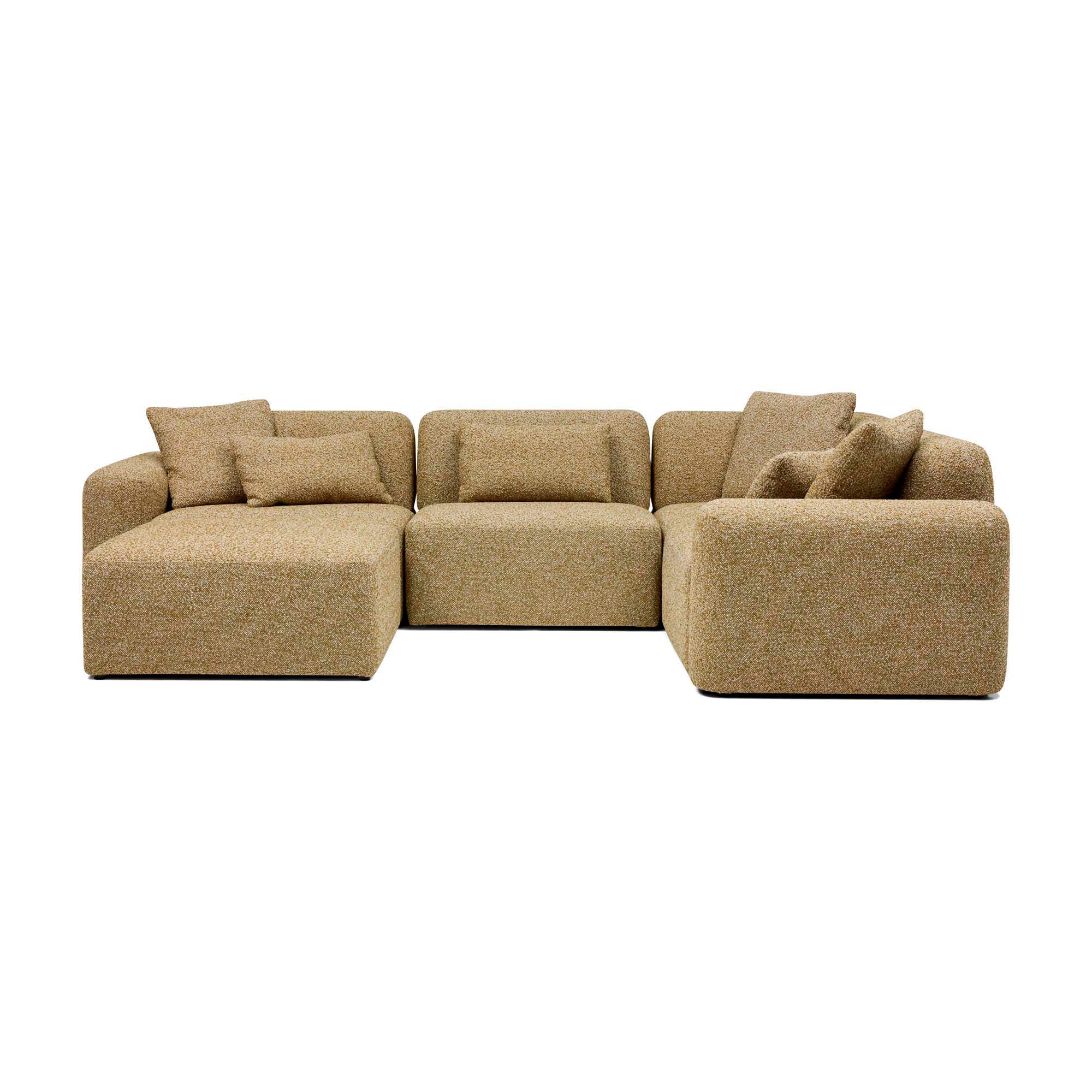 Paige Modular Sofa Dijon 4 Seat Corner with Ottoman Sample