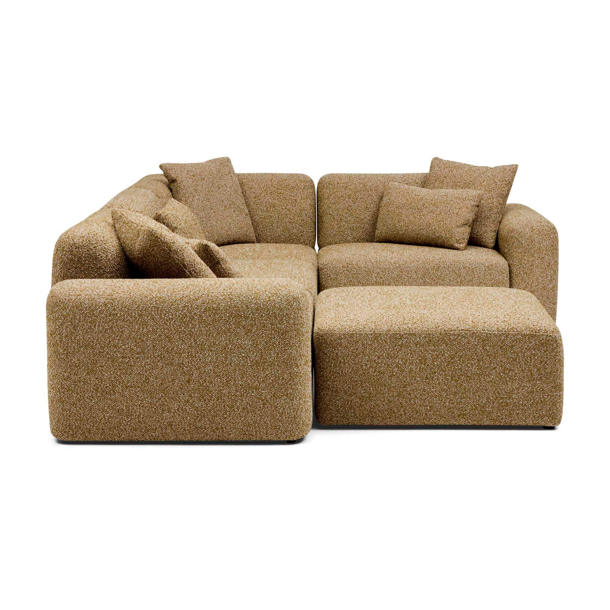Paige Modular Sofa Dijon 4 Seat Corner with Ottoman Sample