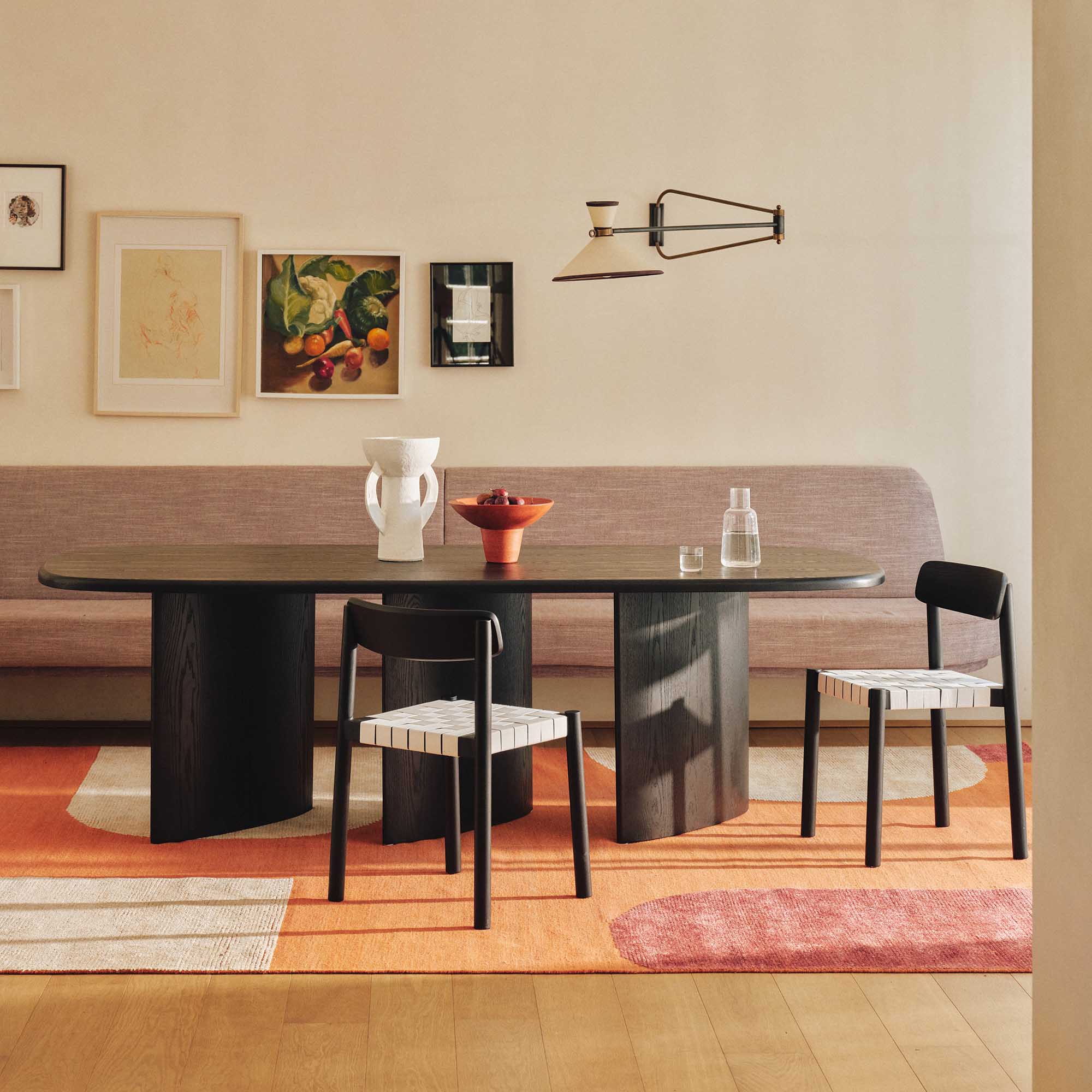 Miri Dining Chair White & Black