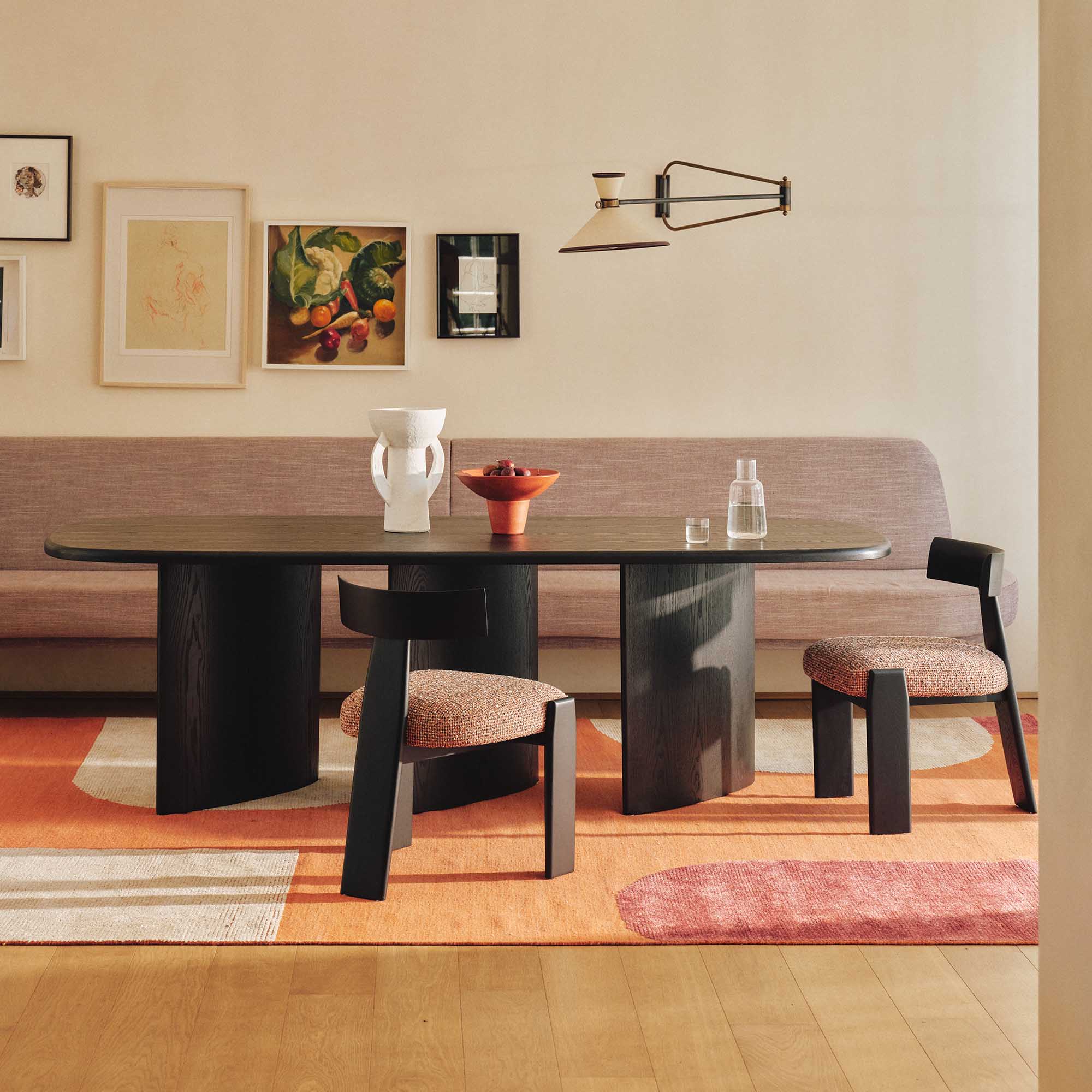 Esra Dining Chair Burnt Sienna Black
