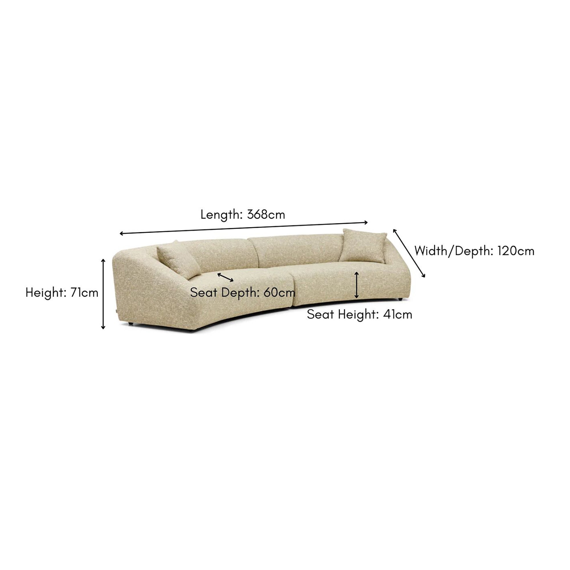 Amelie Modular Sofa Taupe Fleck
