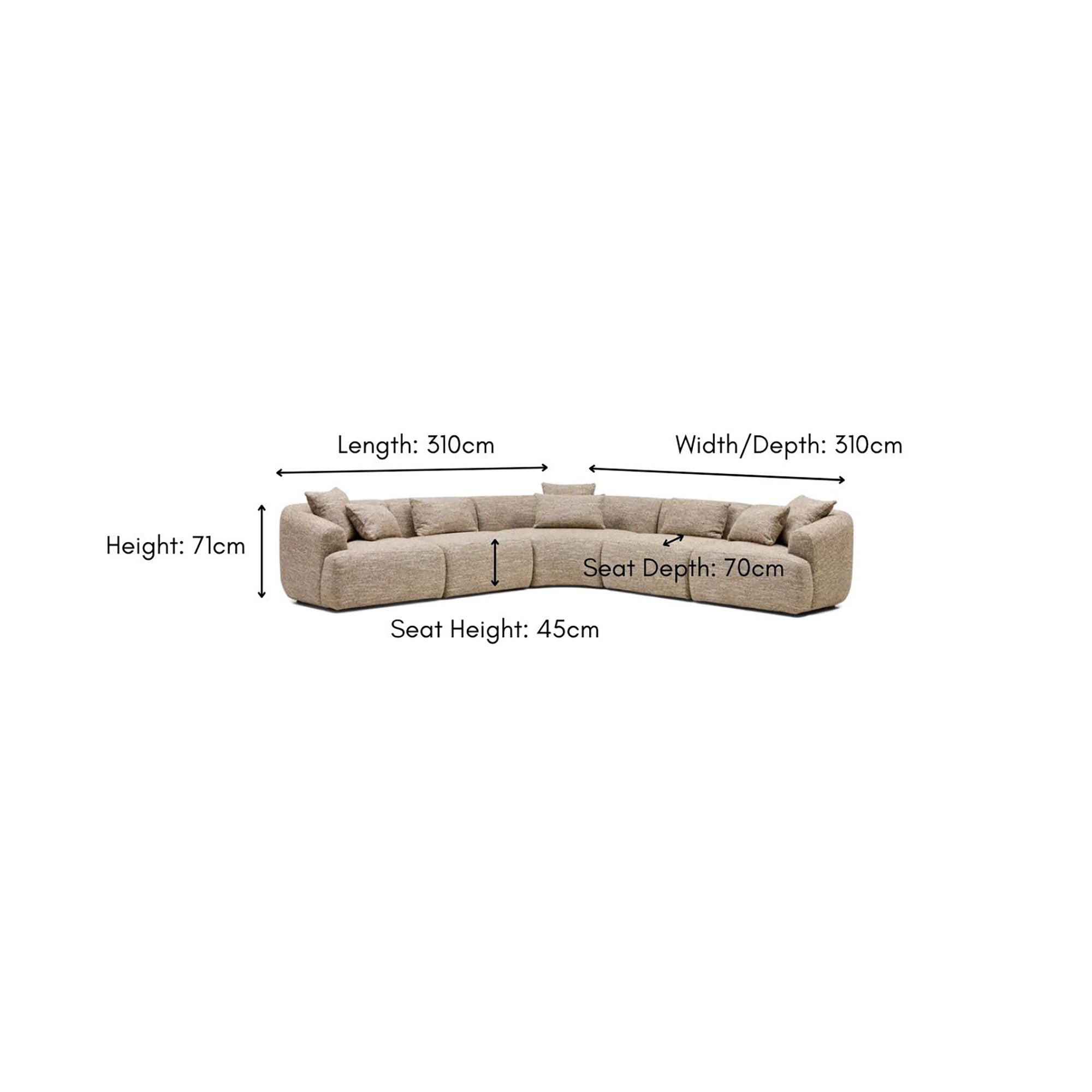Harris Modular Sofa Desert 5 Seat Corner