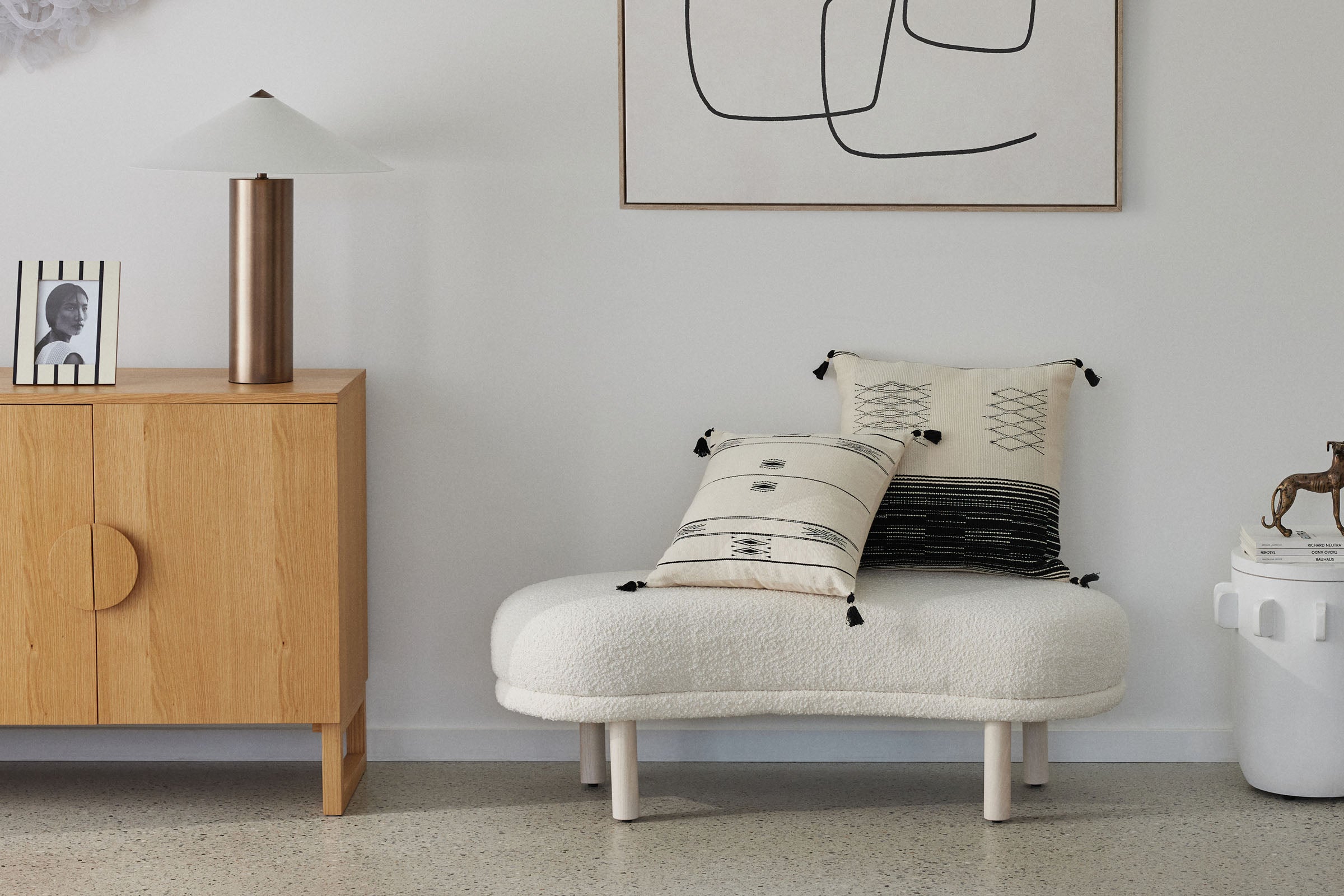 White Ottomans