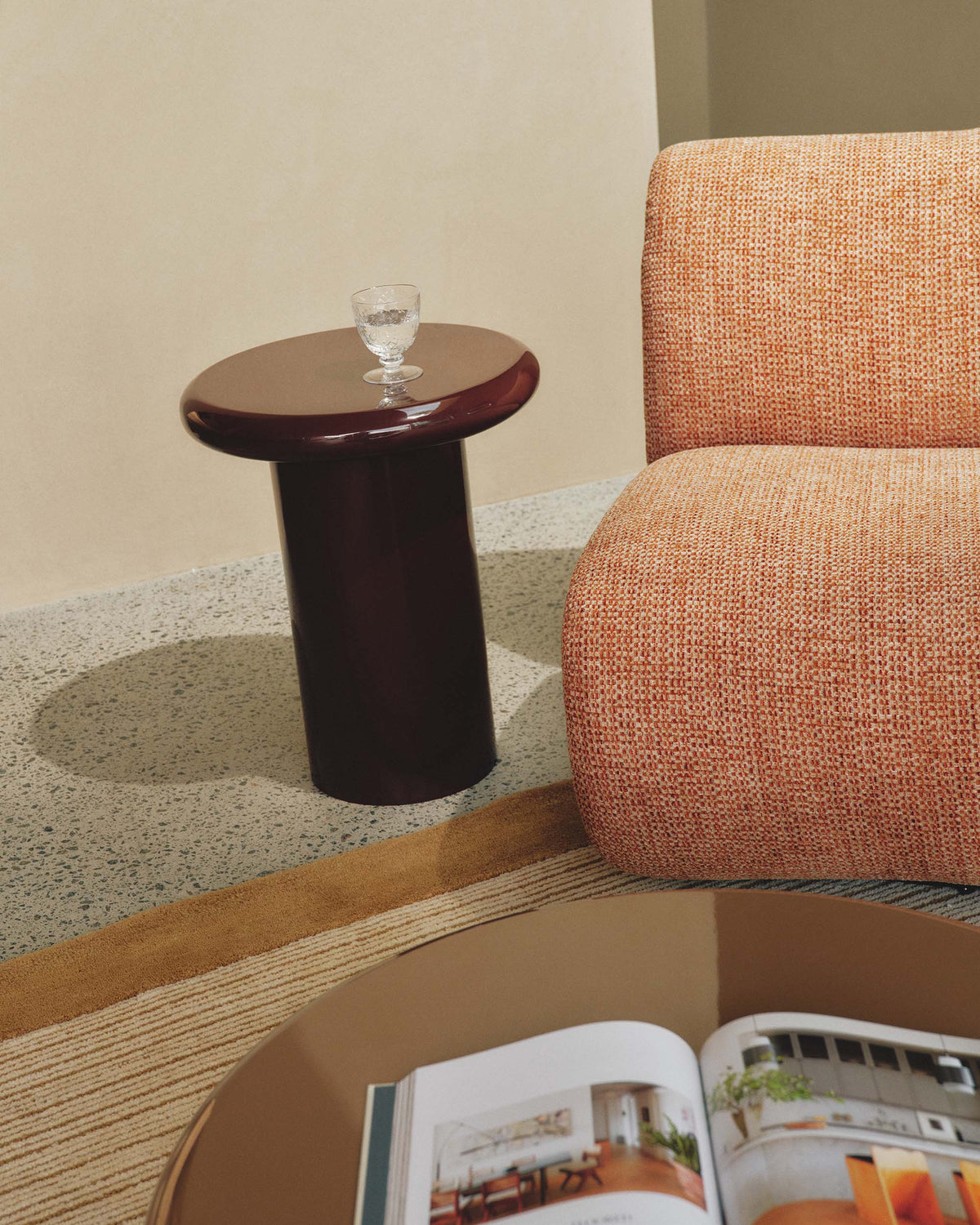 Carter Side Table Coffee Gloss Sample