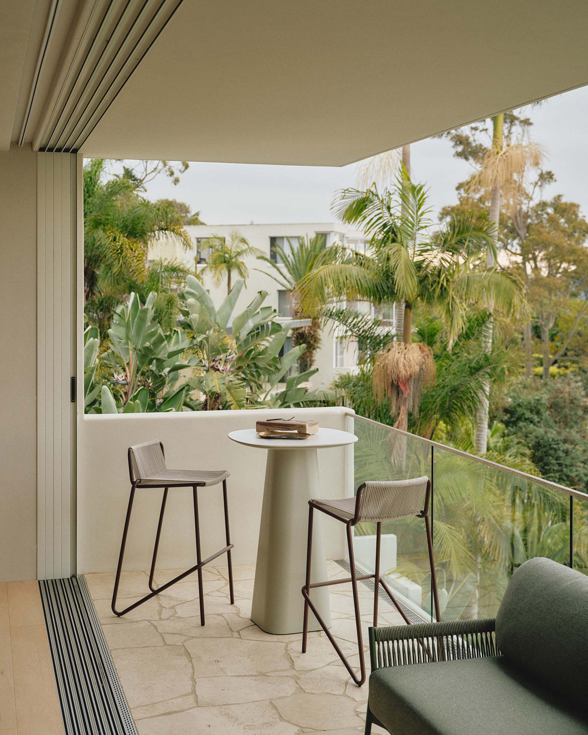 Alessi Outdoor Bar Stool Tuskstone Umber Veil