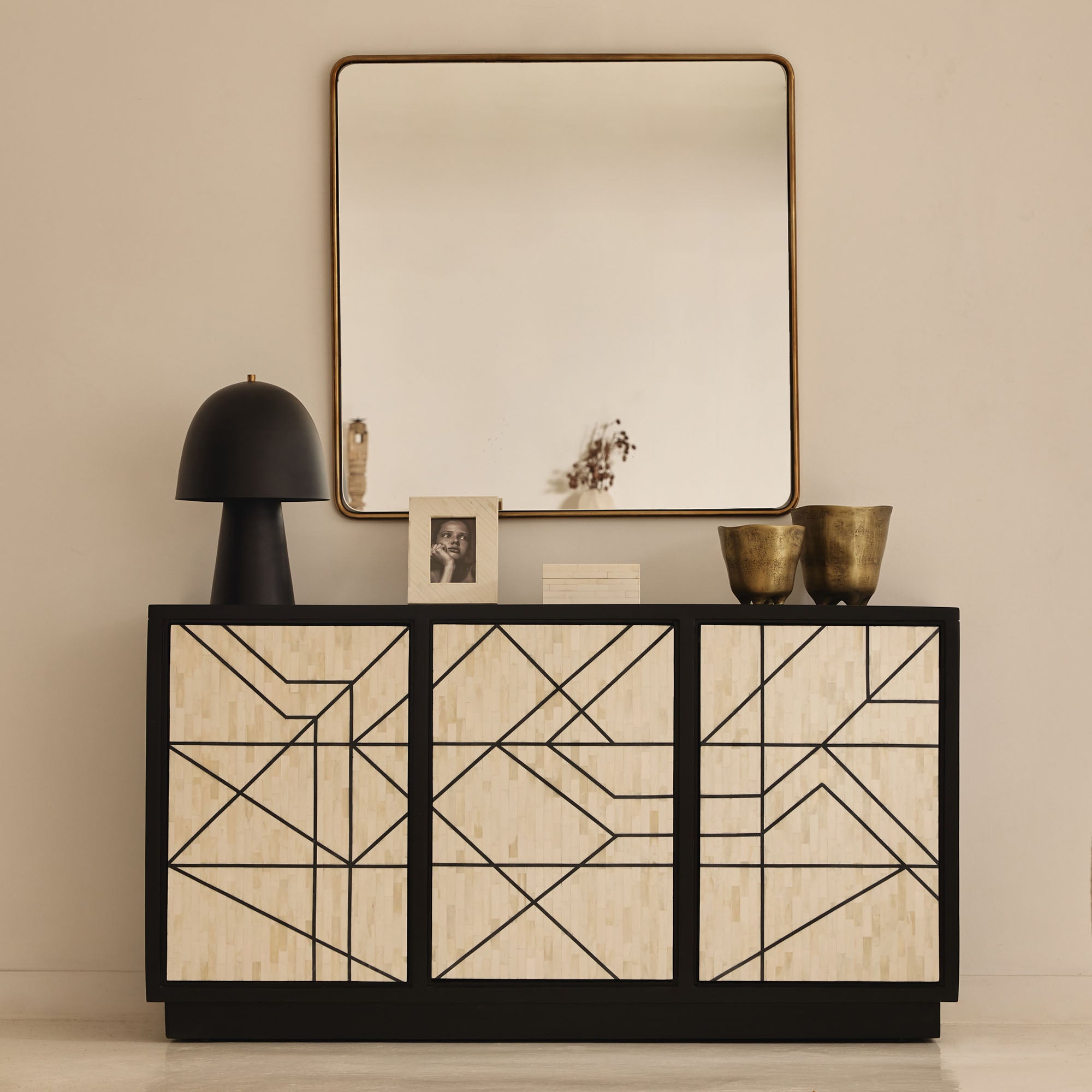 Abstract Bone Inlay Sideboard