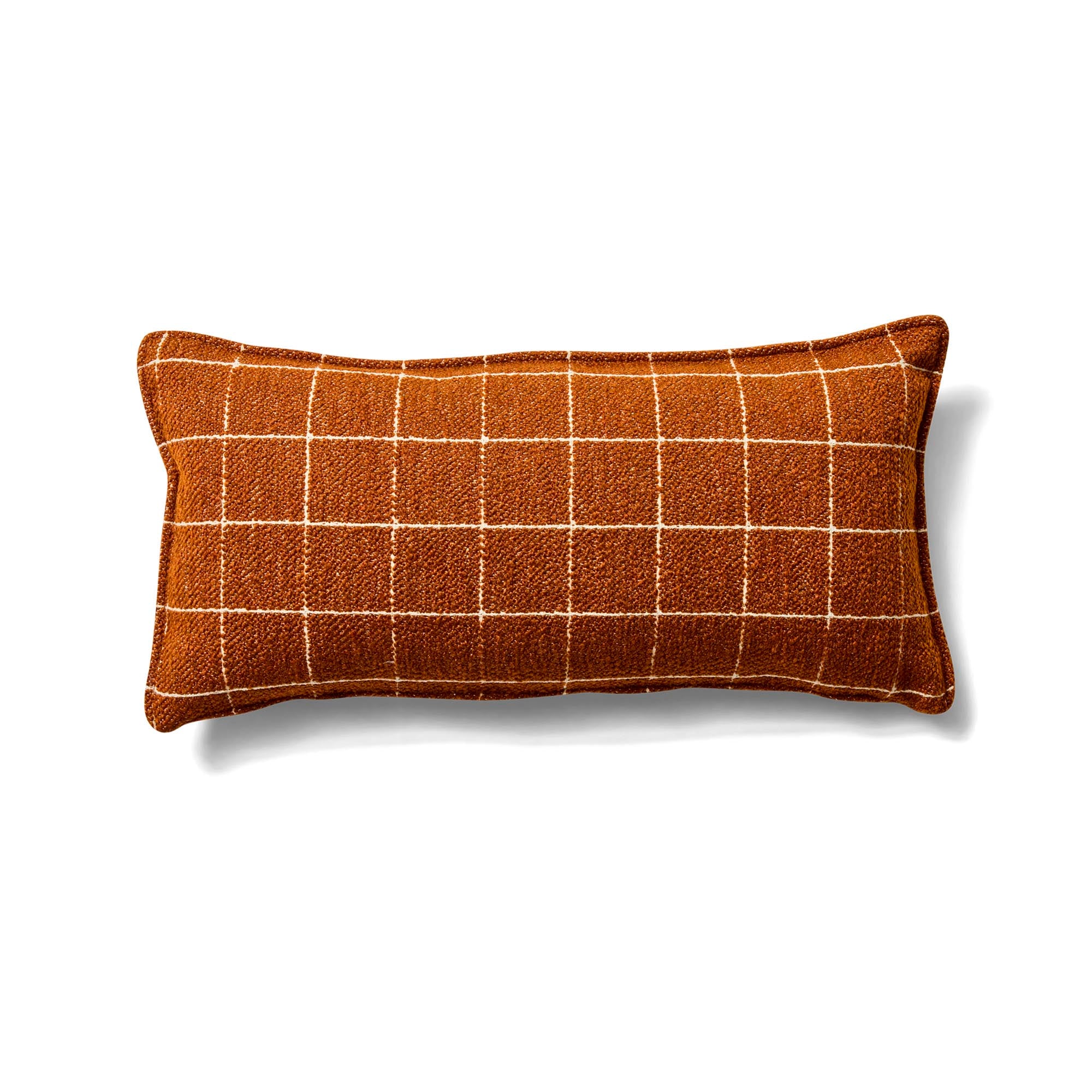 Terracotta Grid Cushion 30 x 60