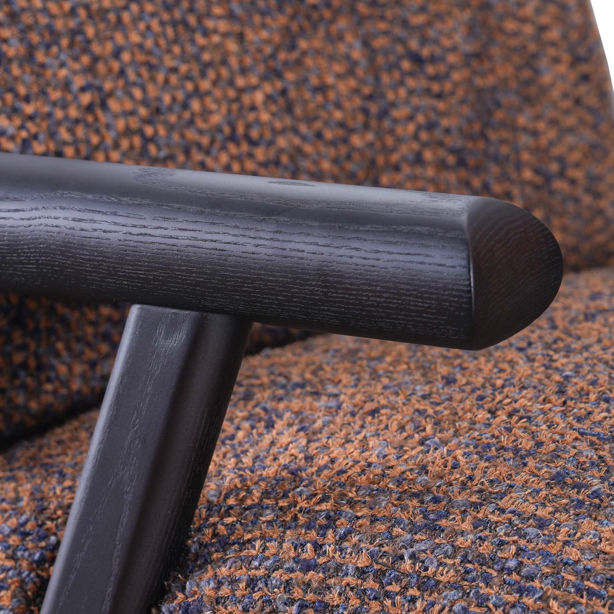 Lysa Swivel Chair Navy Rust