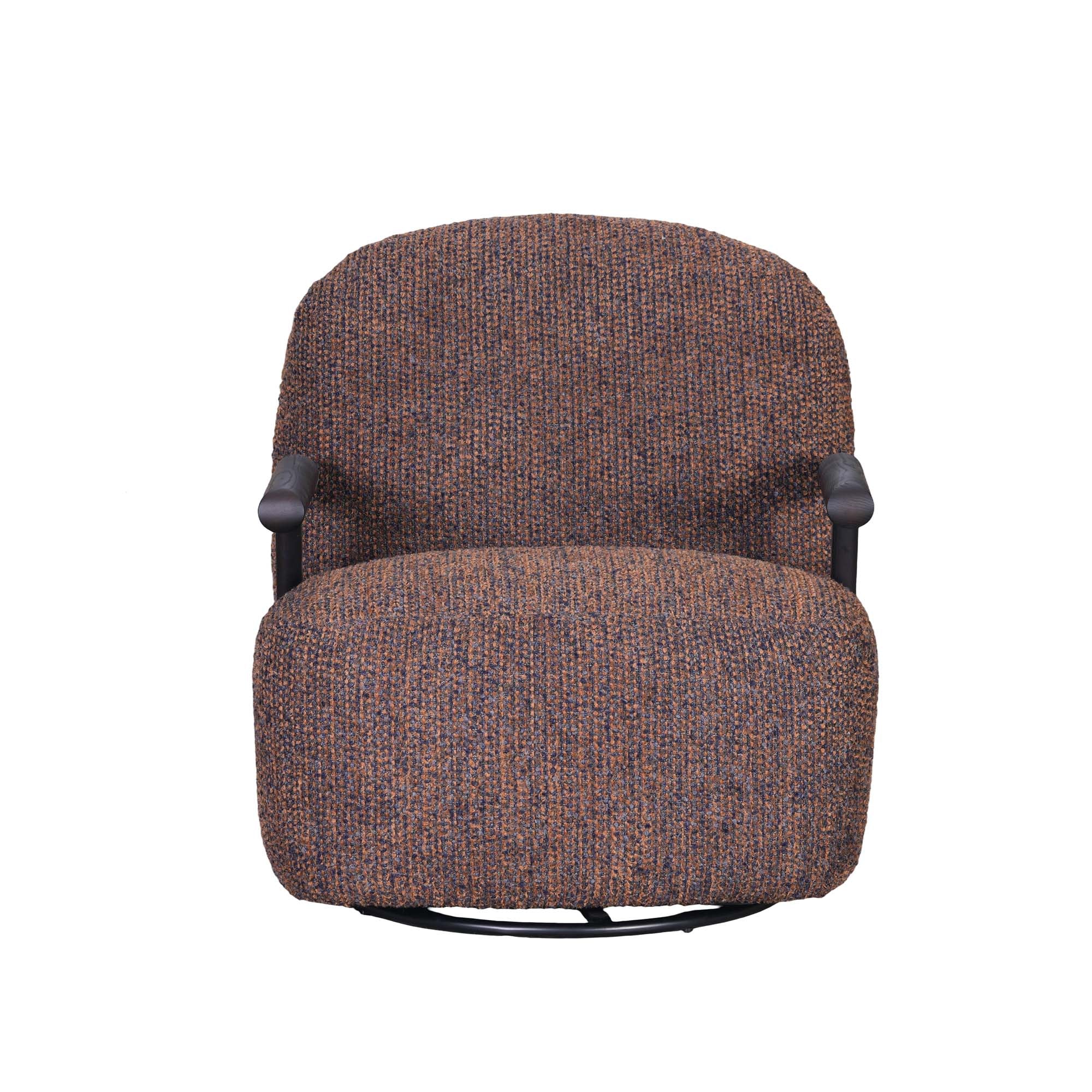 Lysa Swivel Chair Navy Rust