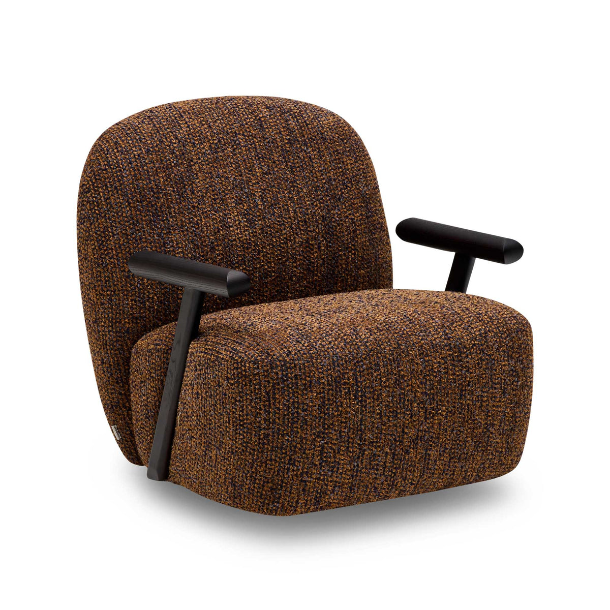 Lysa Swivel Chair Navy Rust