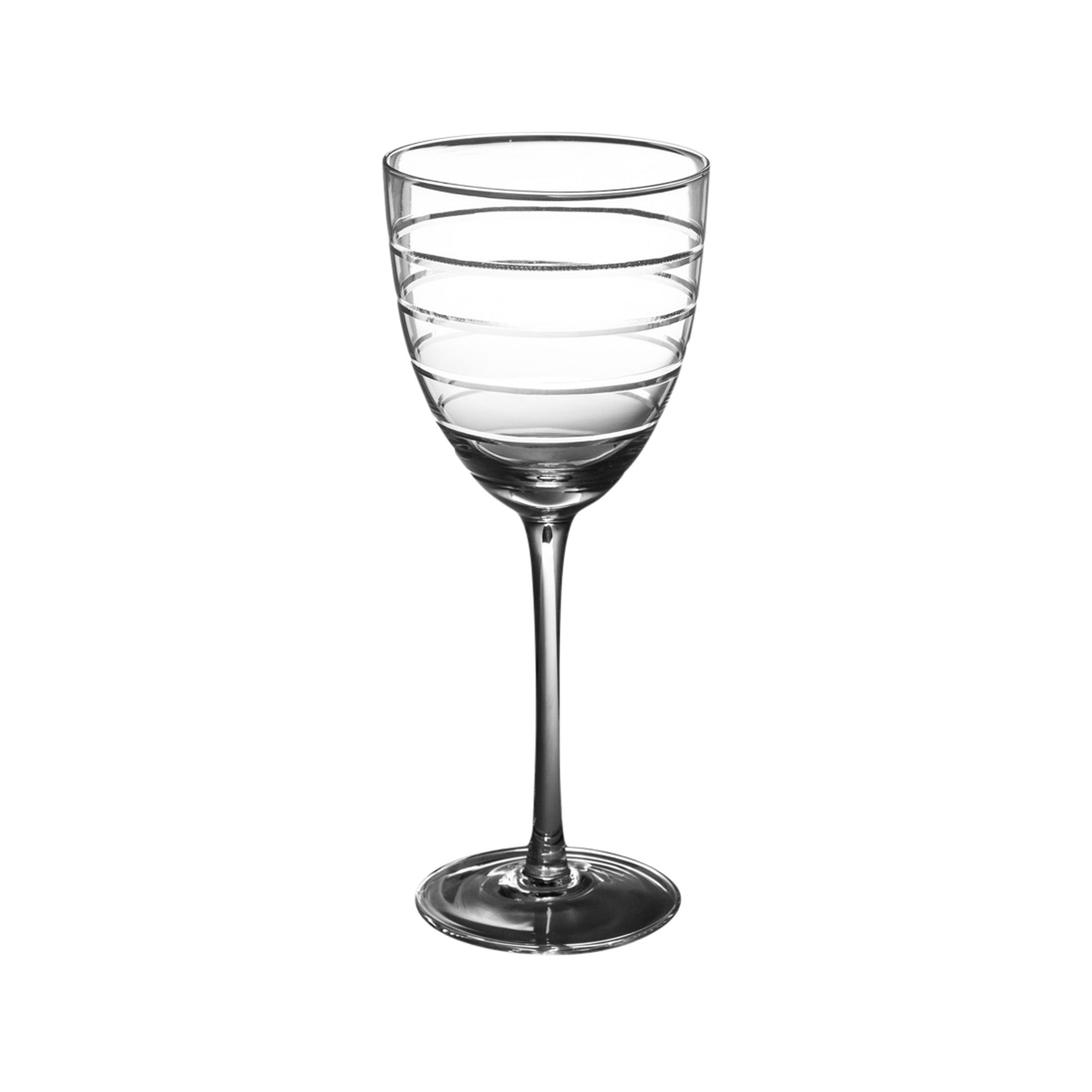 Abella Etched Red Wine Glass Set 4