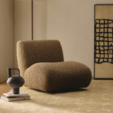 Twill Swivel Chair Brown
