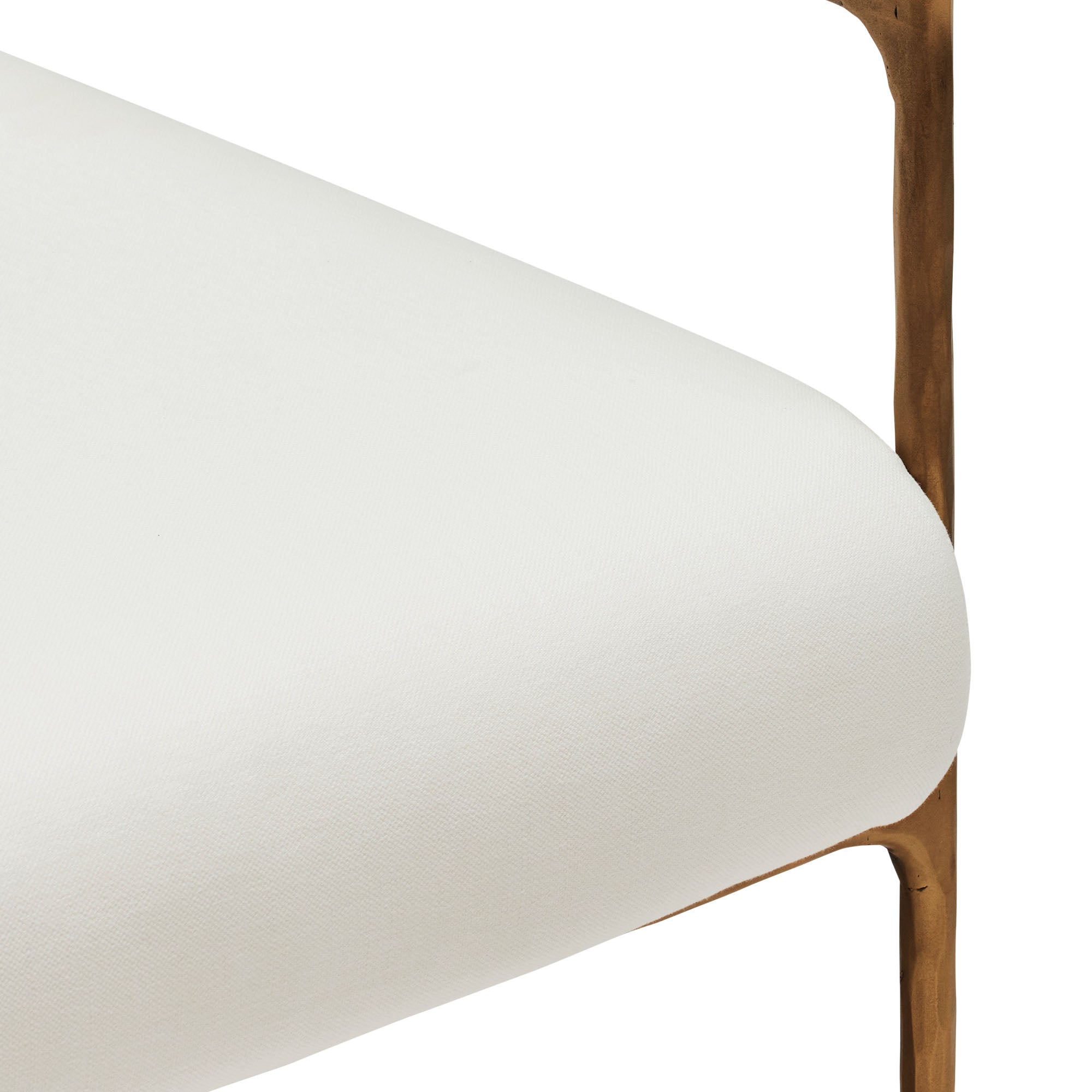 Mila Chair with Arms Ivory & Gold