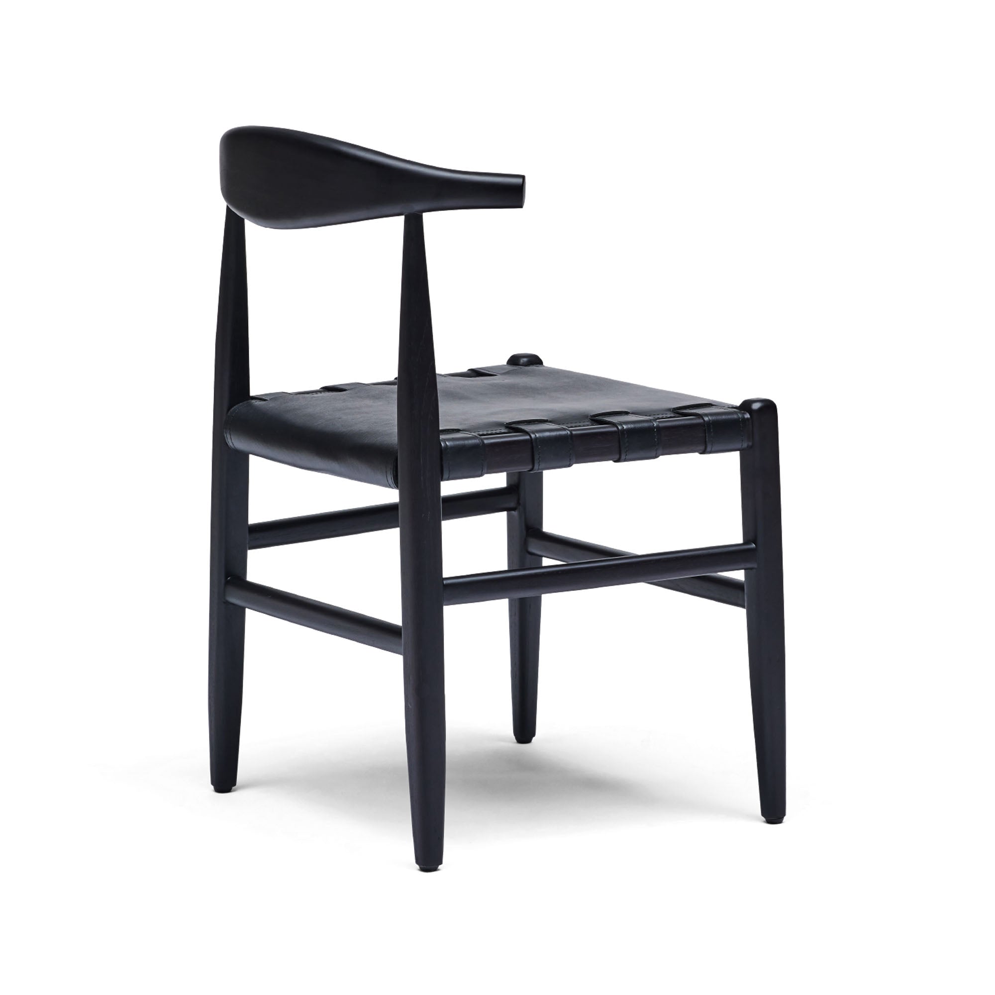 Laurent Leather Chair Black